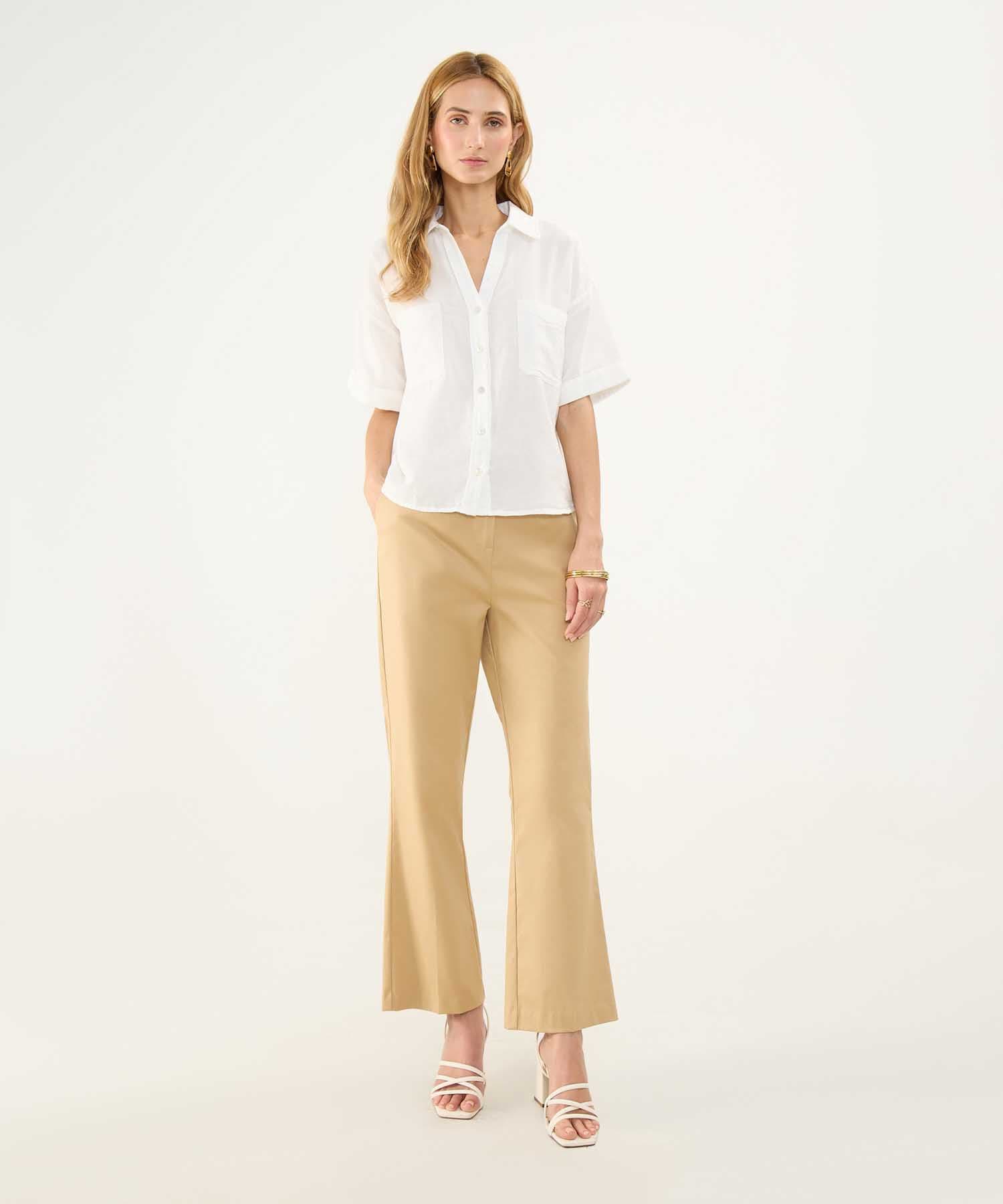 Pantalón Dorada Fluido café para mujer, vista 2
