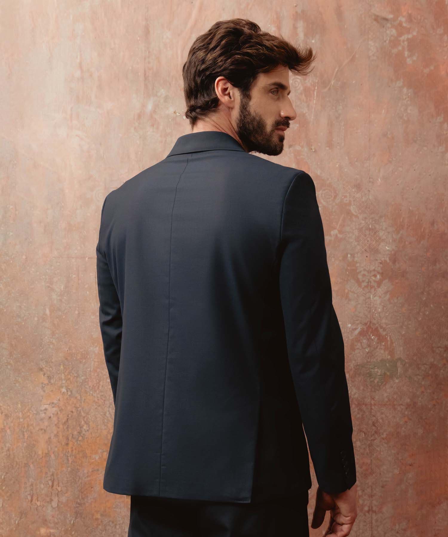 Chaqueta Granada Edición Lino azul marino para hombre, vista 4