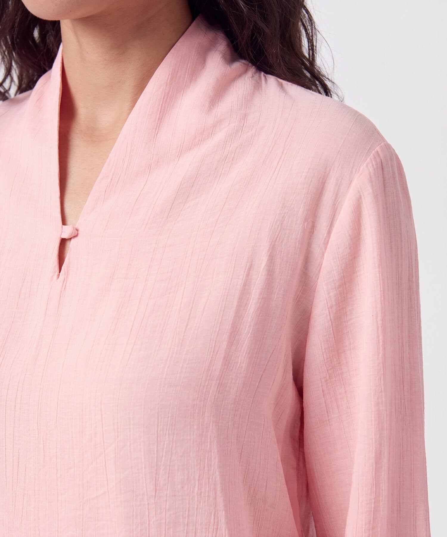 Blusa Renata Esencial rosa empolvado para mujer, vista 3