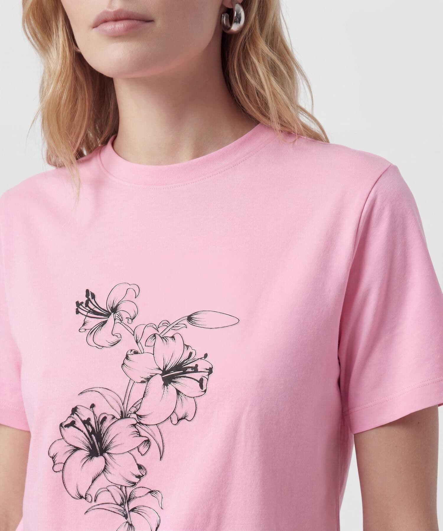 Camiseta Cobalto Contemporáneo rosa empolvado para mujer, vista 3