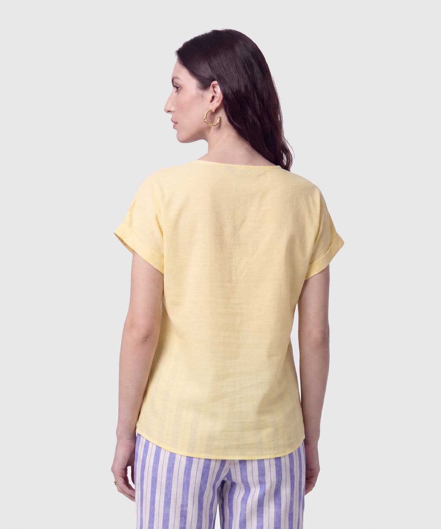 Blusa Amalia Urbano azul cielo para mujer, vista 4