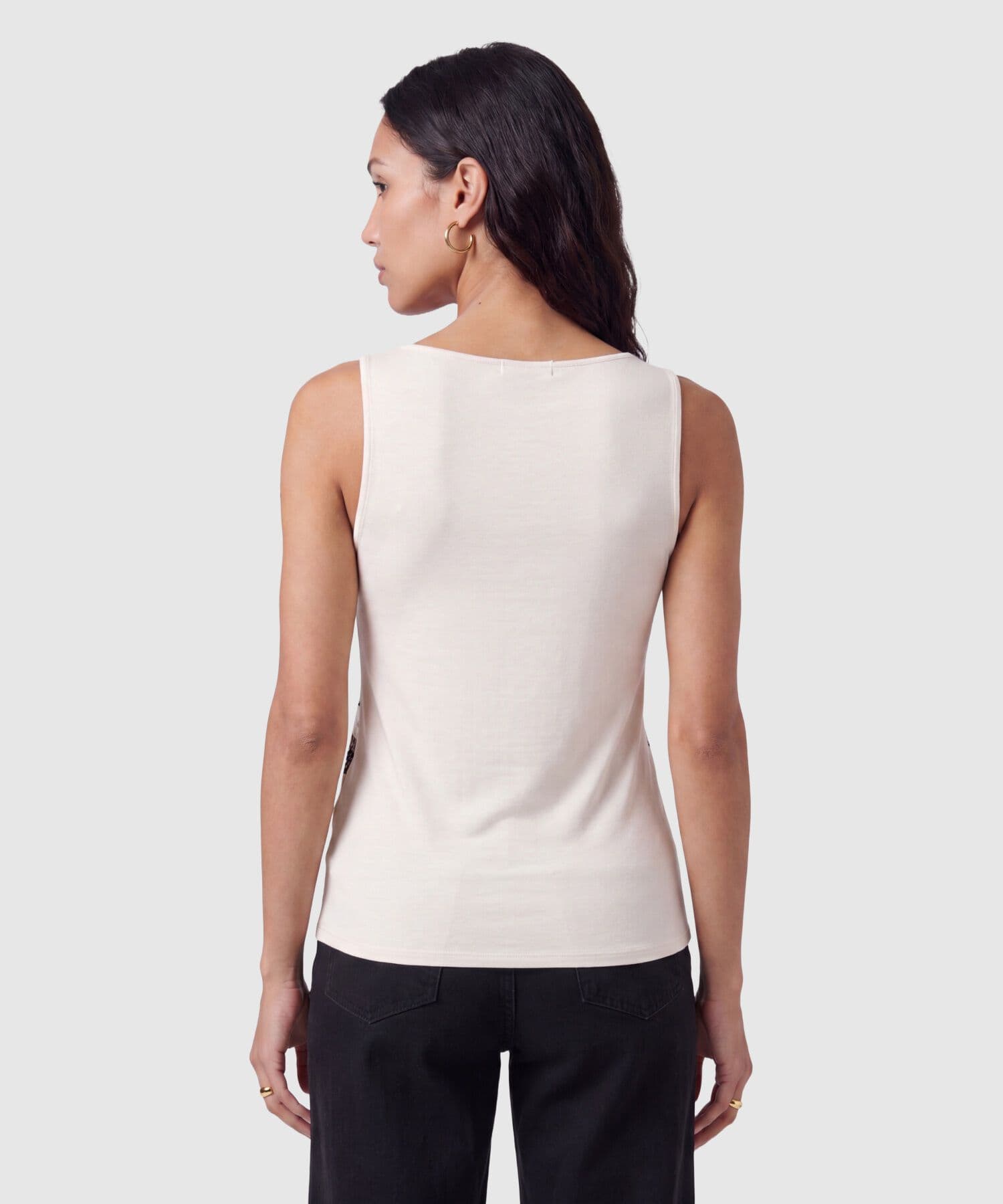 Camiseta Palma Fluido blanco para mujer, vista 4