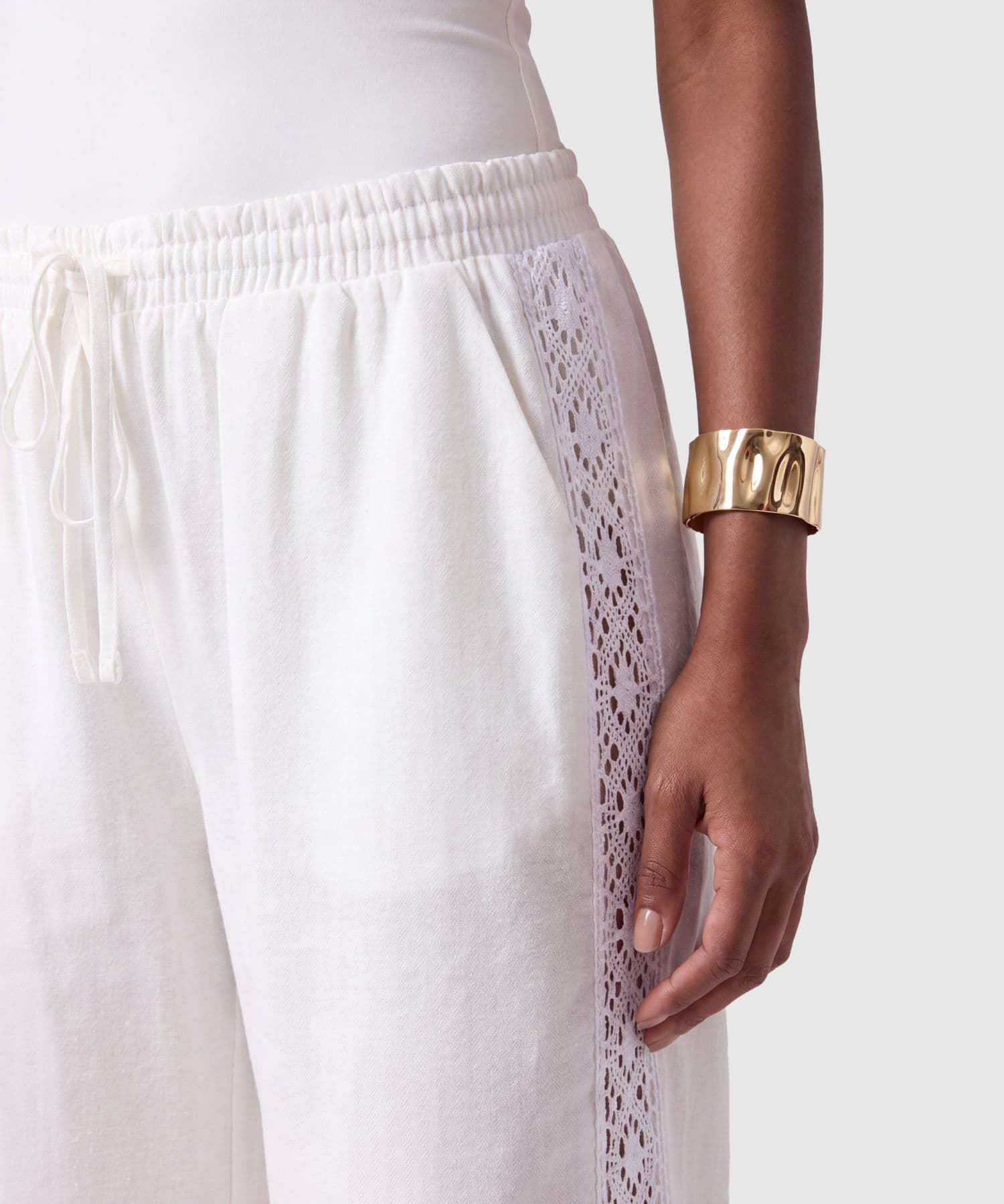 Pantalón Elisa de Noche blanco para mujer, vista 3