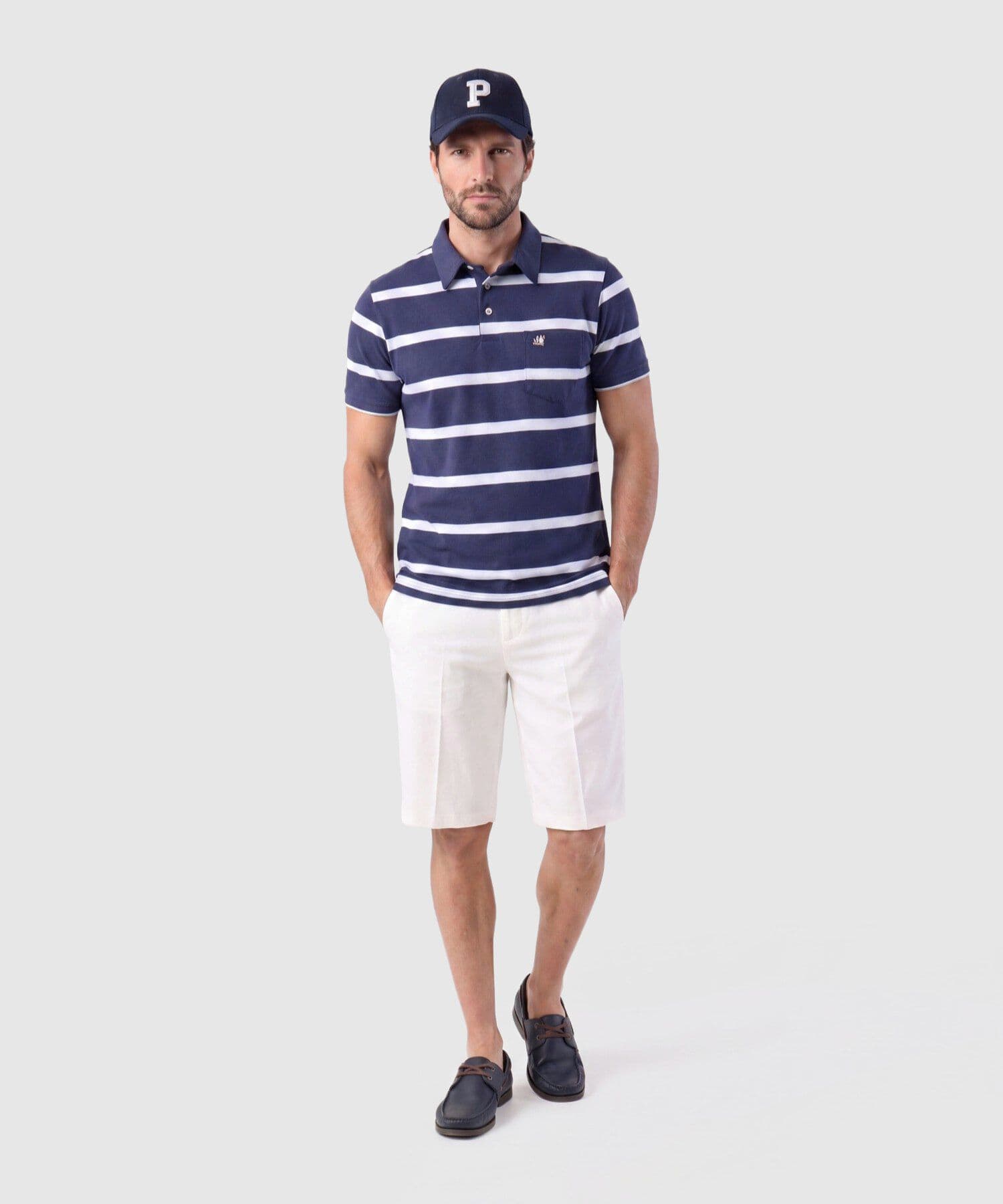 Polo Selva Relajado azul marino para hombre, vista 2