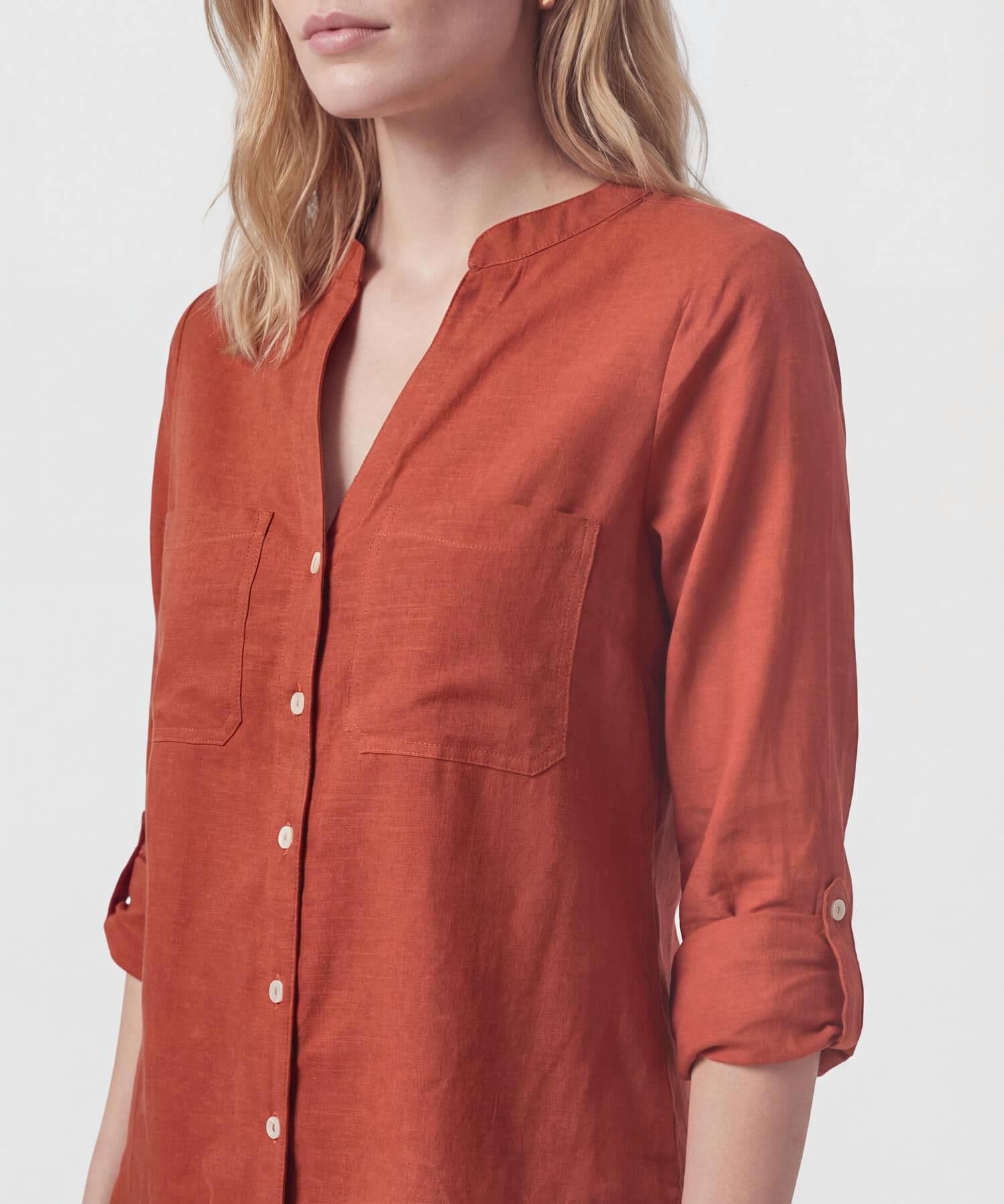Blusa Julieta Contemporáneo naranja para mujer, vista 3