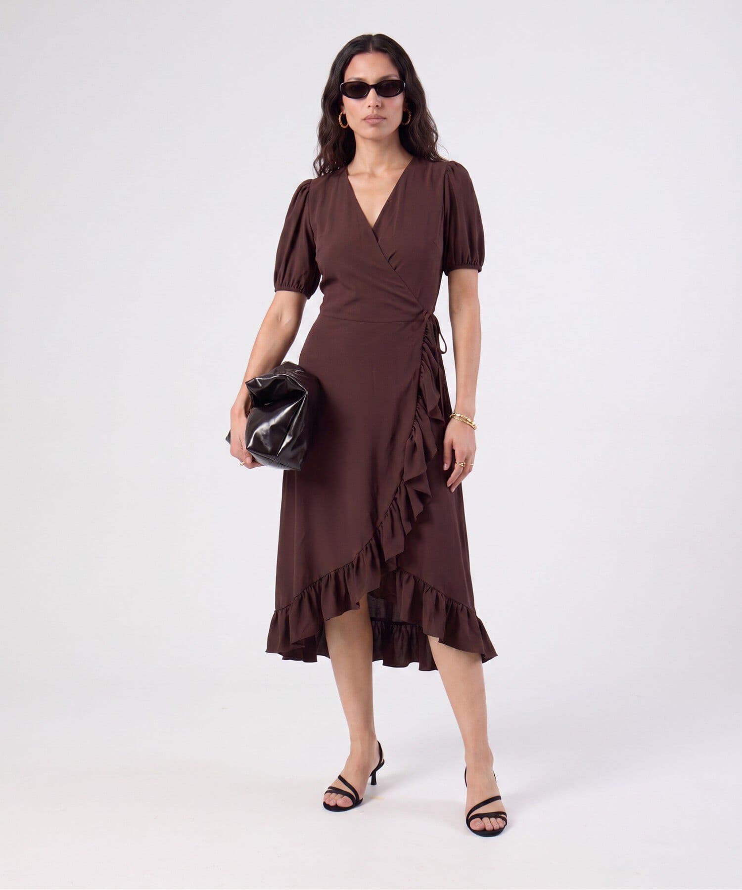 Vestido Amalia Ligero café para mujer, vista principal