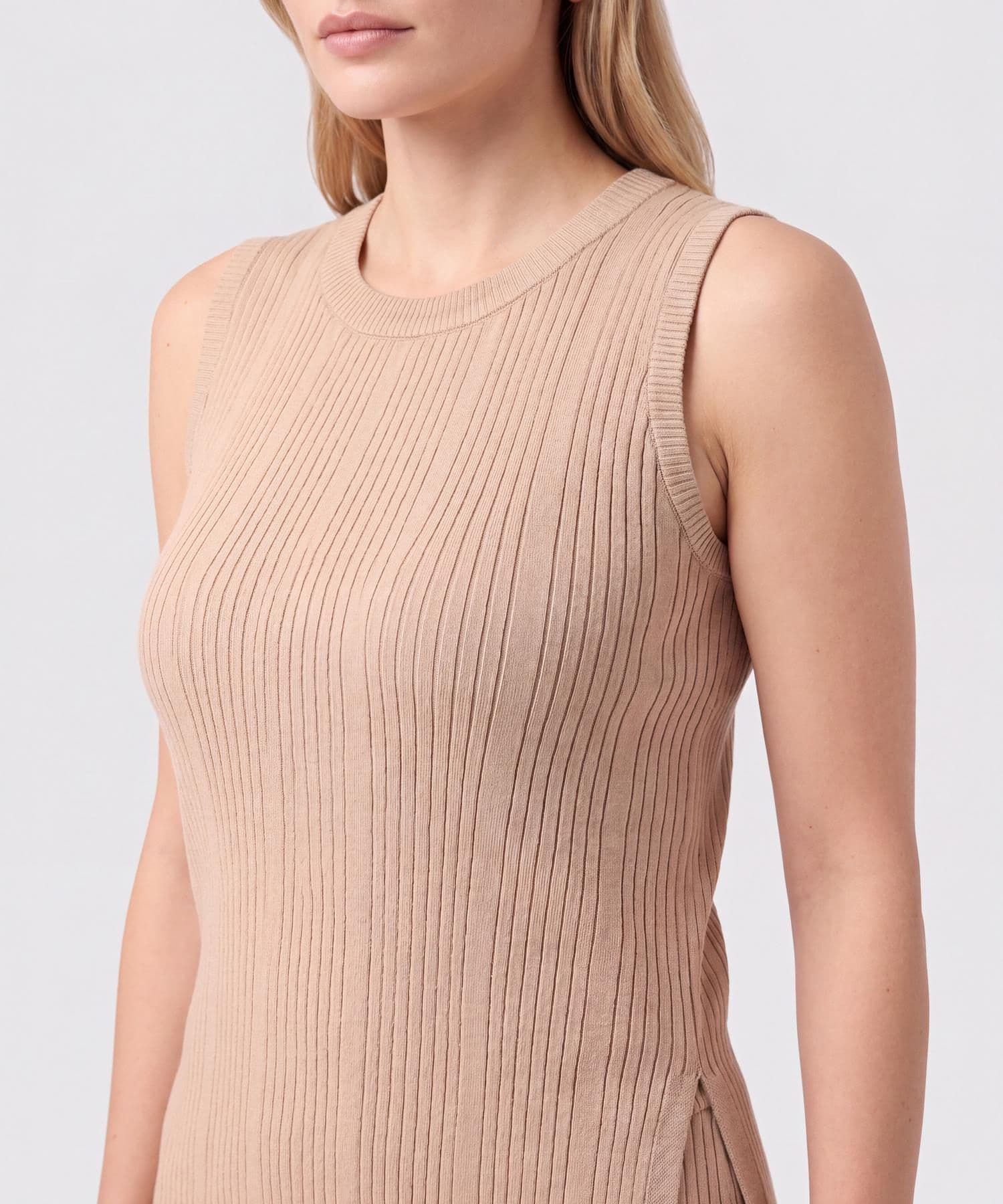 Camiseta Cedro Clásico café para mujer, vista 3