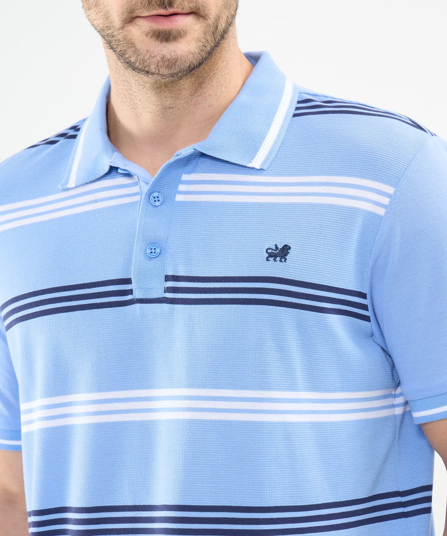 Polo Calima de Ciudad azul marino para hombre, vista 3