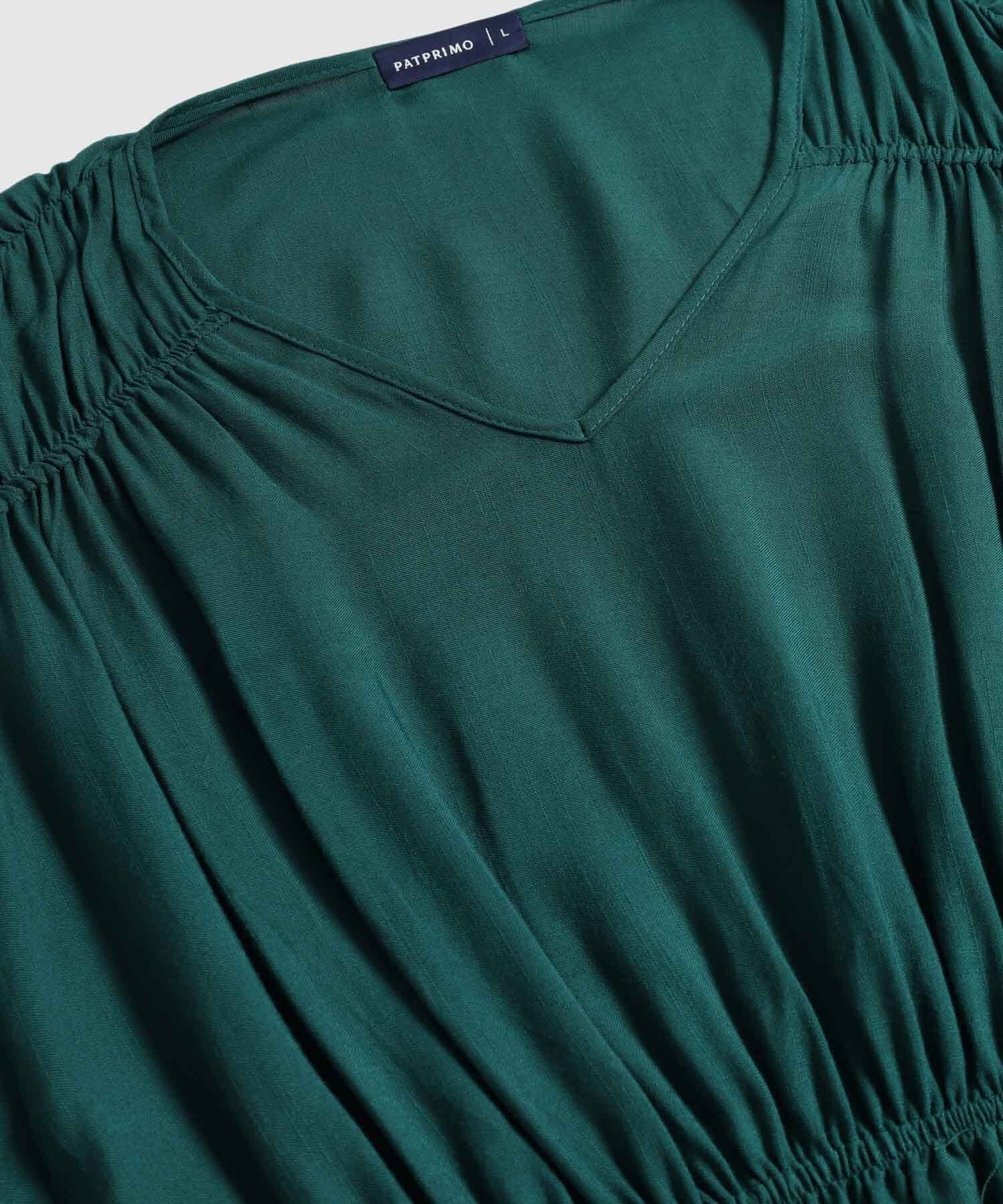 Blusa Alba Edición Índigo verde oliva para mujer, vista 2