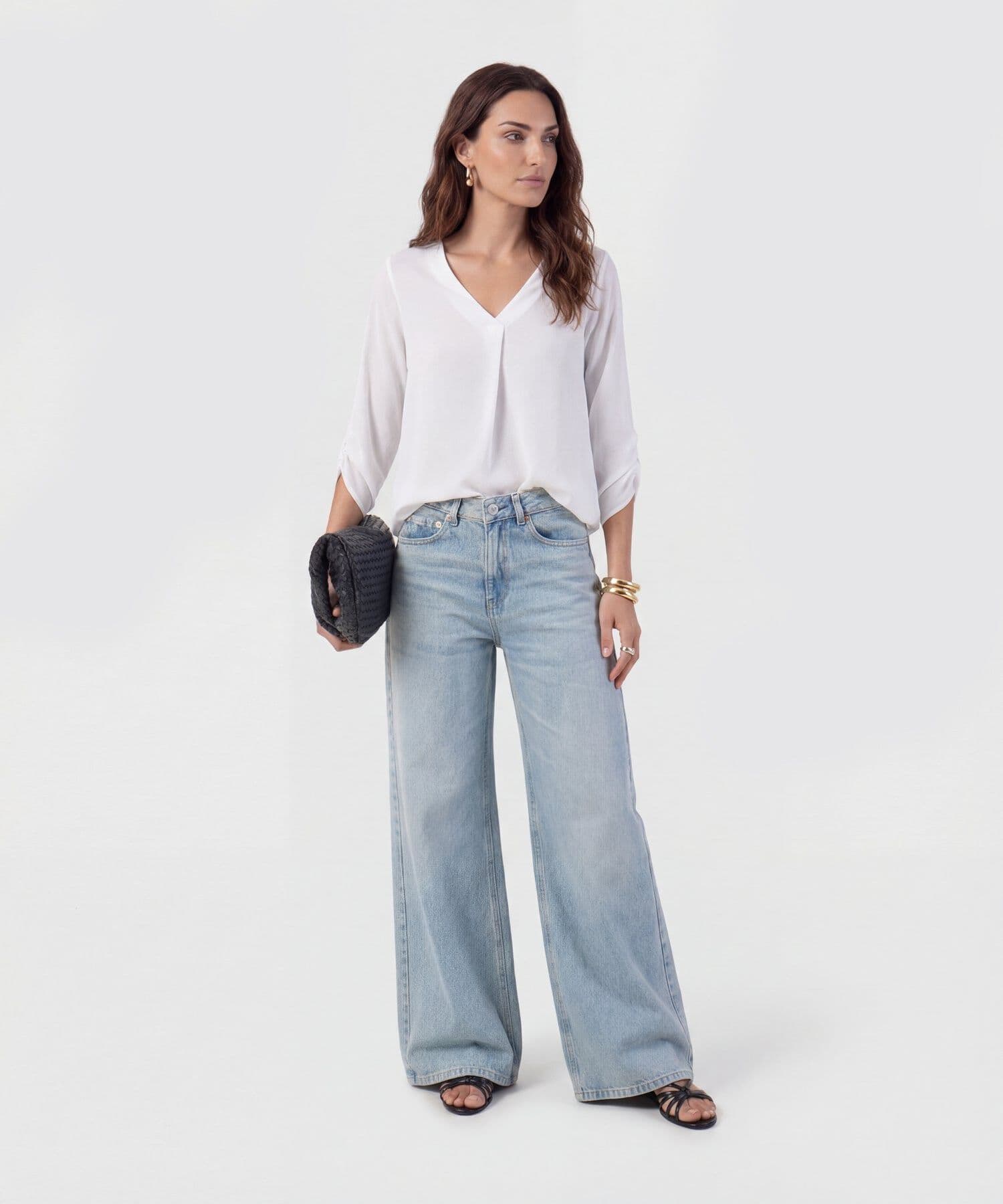 Blusa Solana Urbano blanco para mujer, vista 2