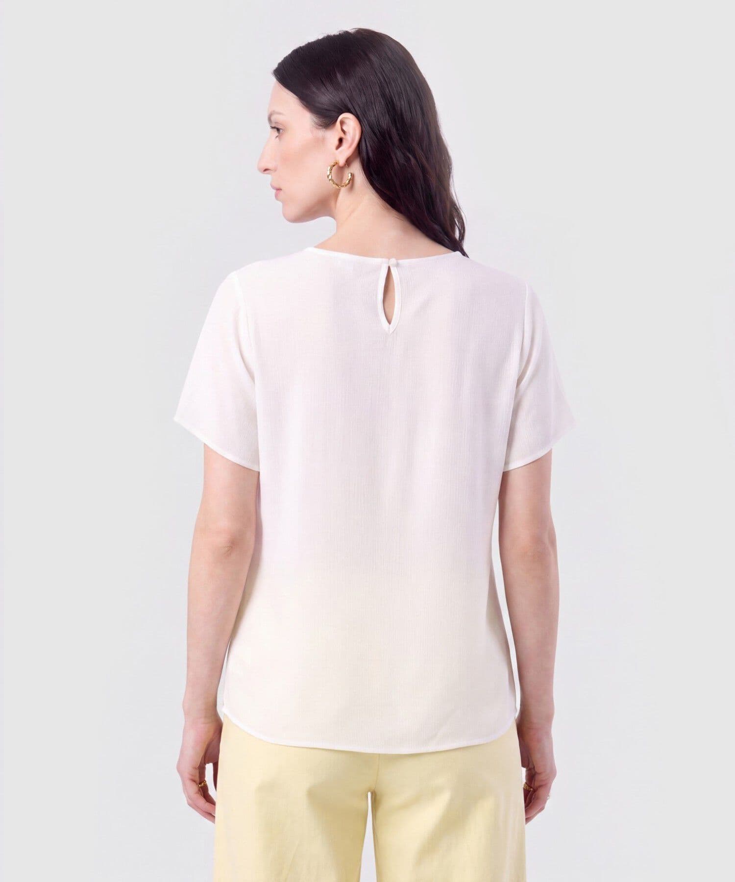 Blusa Oliva Clásico rosa empolvado para mujer, vista 4
