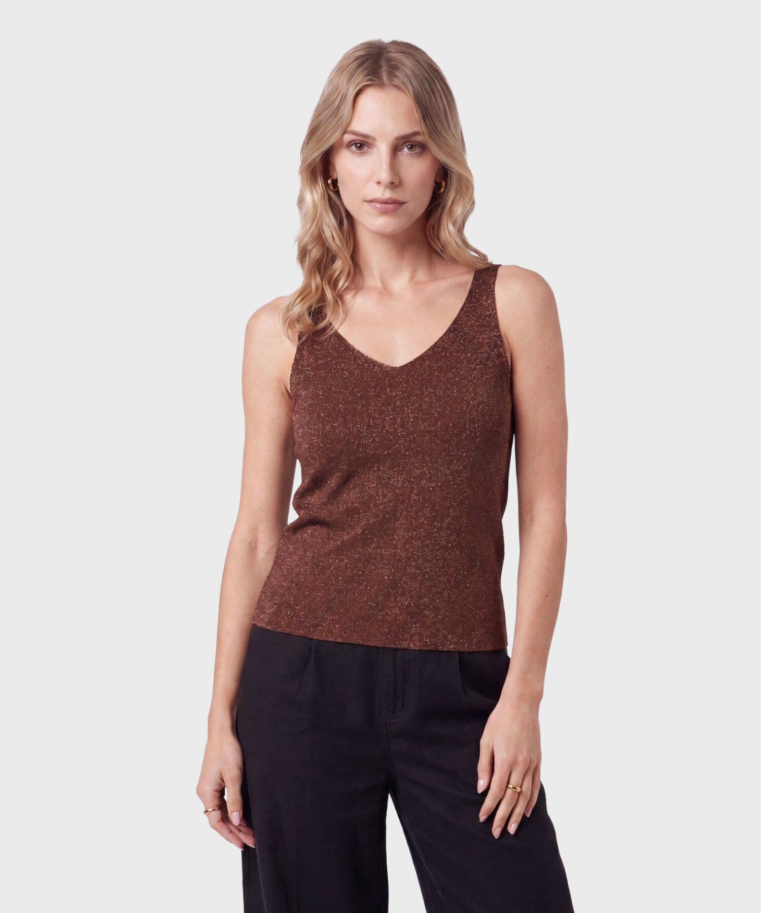 Camiseta Coral Edición Índigo café para mujer, vista principal