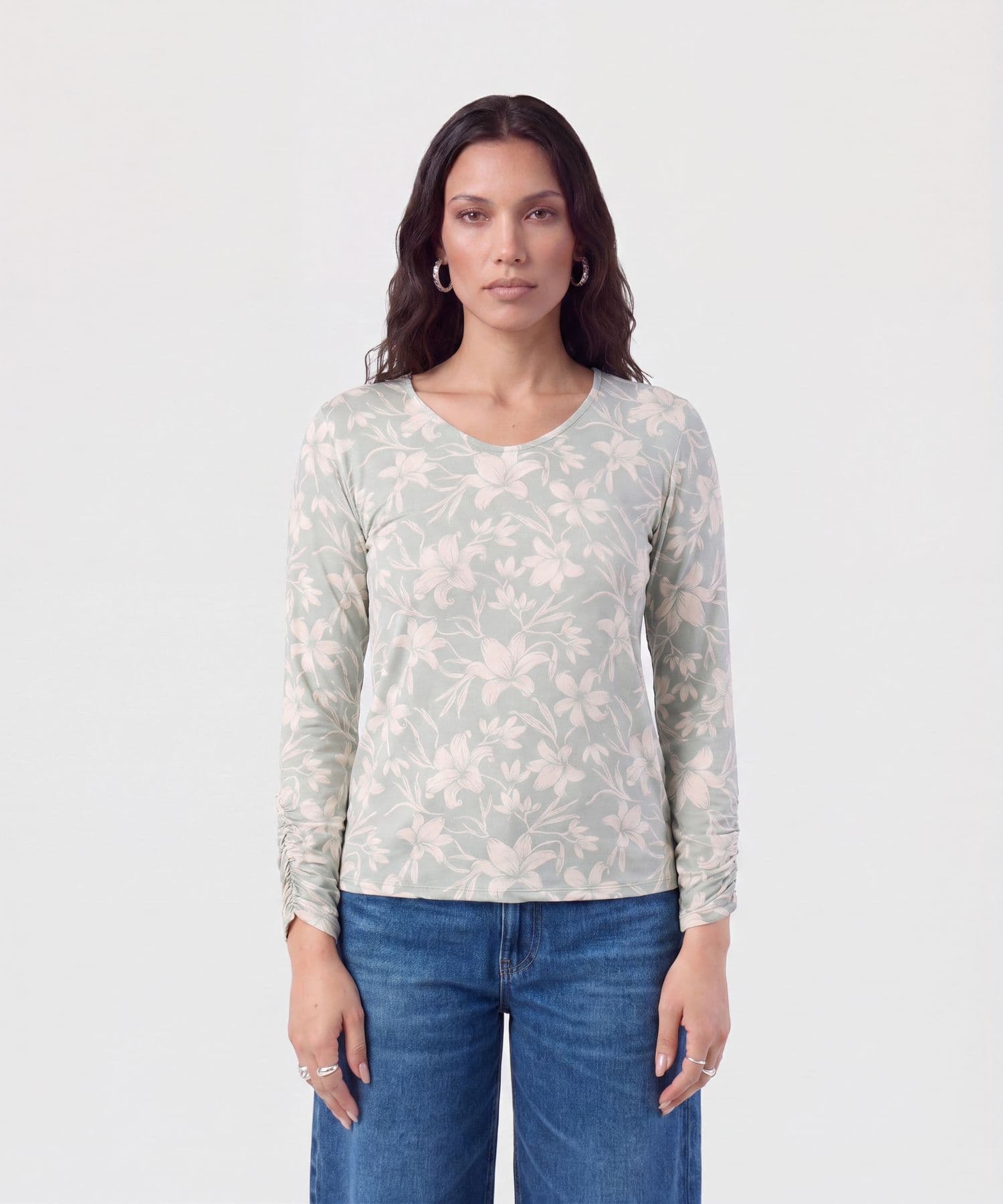 Camiseta Sierra Fluido verde oliva para mujer, vista principal