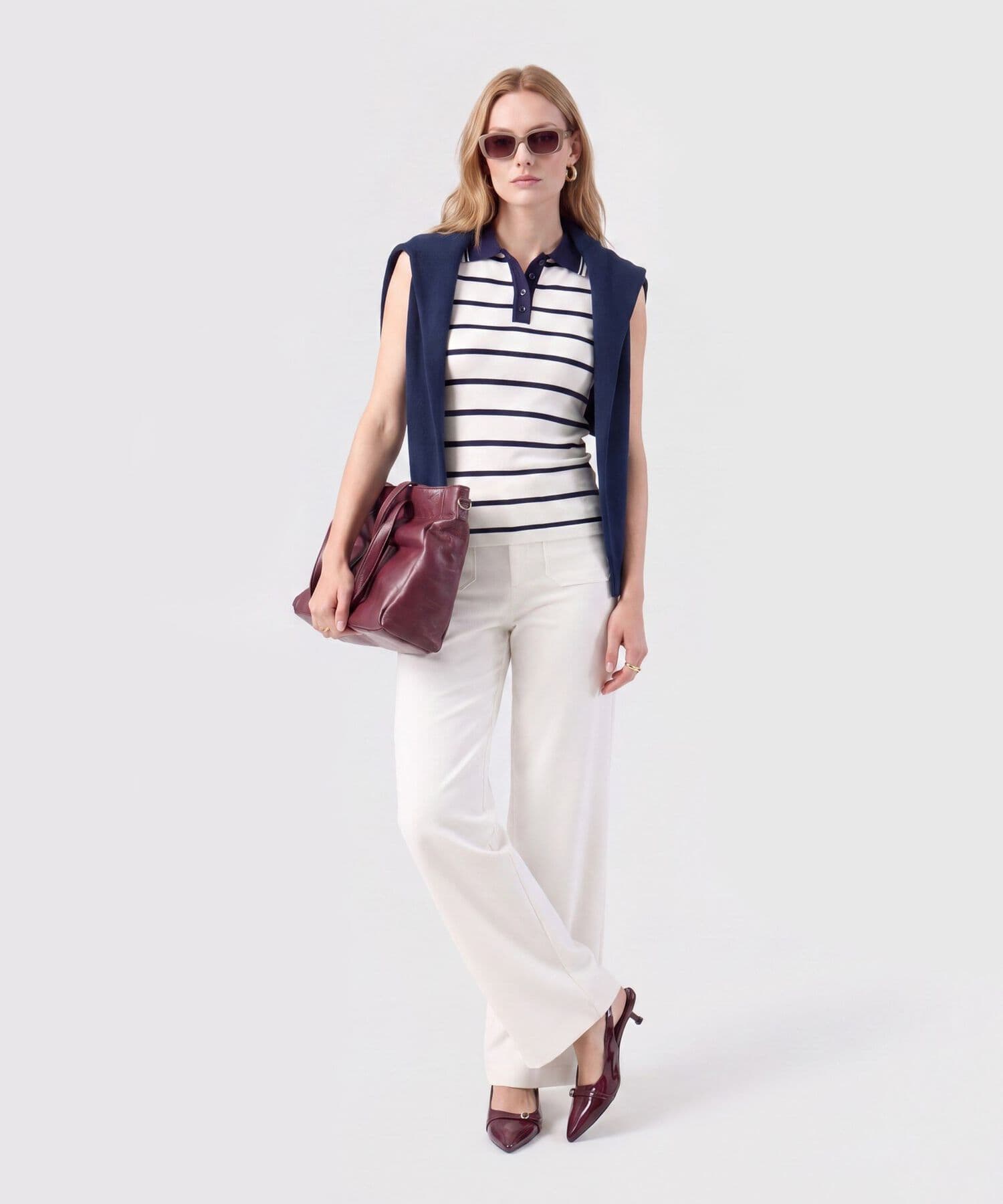 Polo Granada Urbano blanco para mujer, vista 2