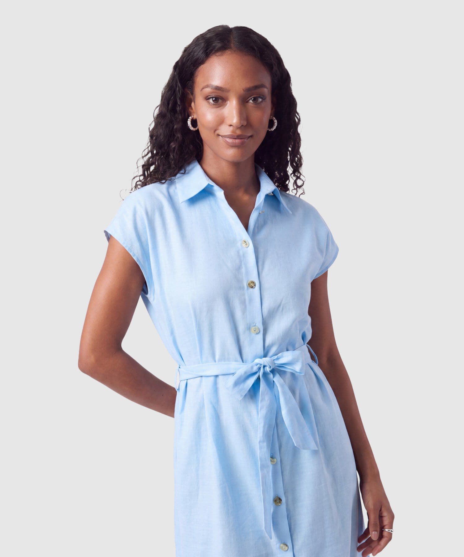 Vestido Litoral Texturizado azul marino para mujer, vista 2