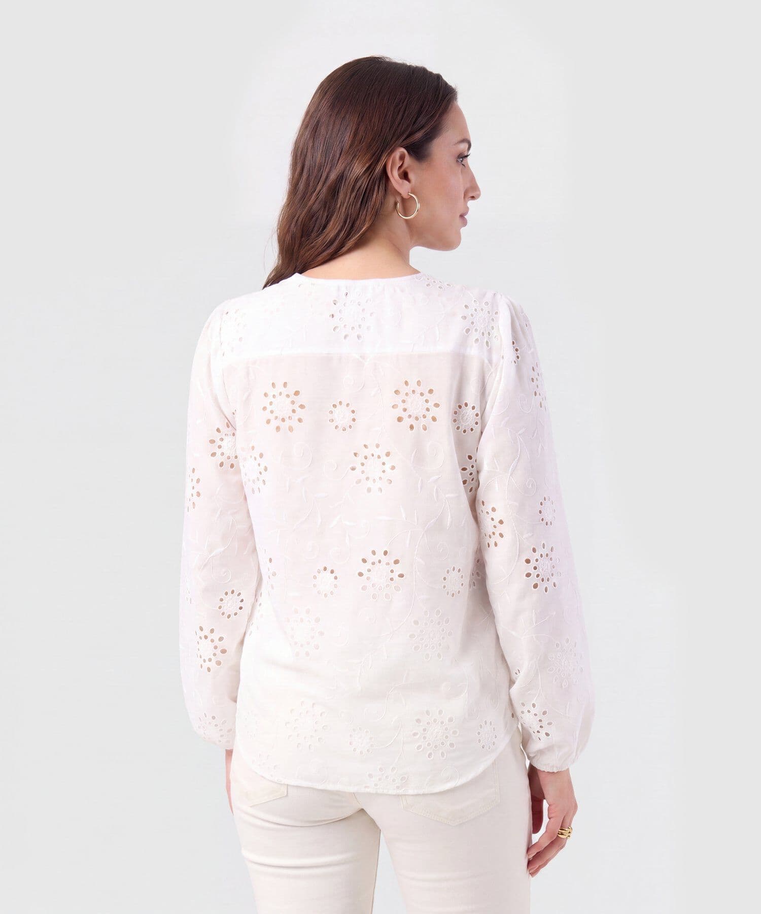Blusa Solana de Día blanco para mujer, vista 4