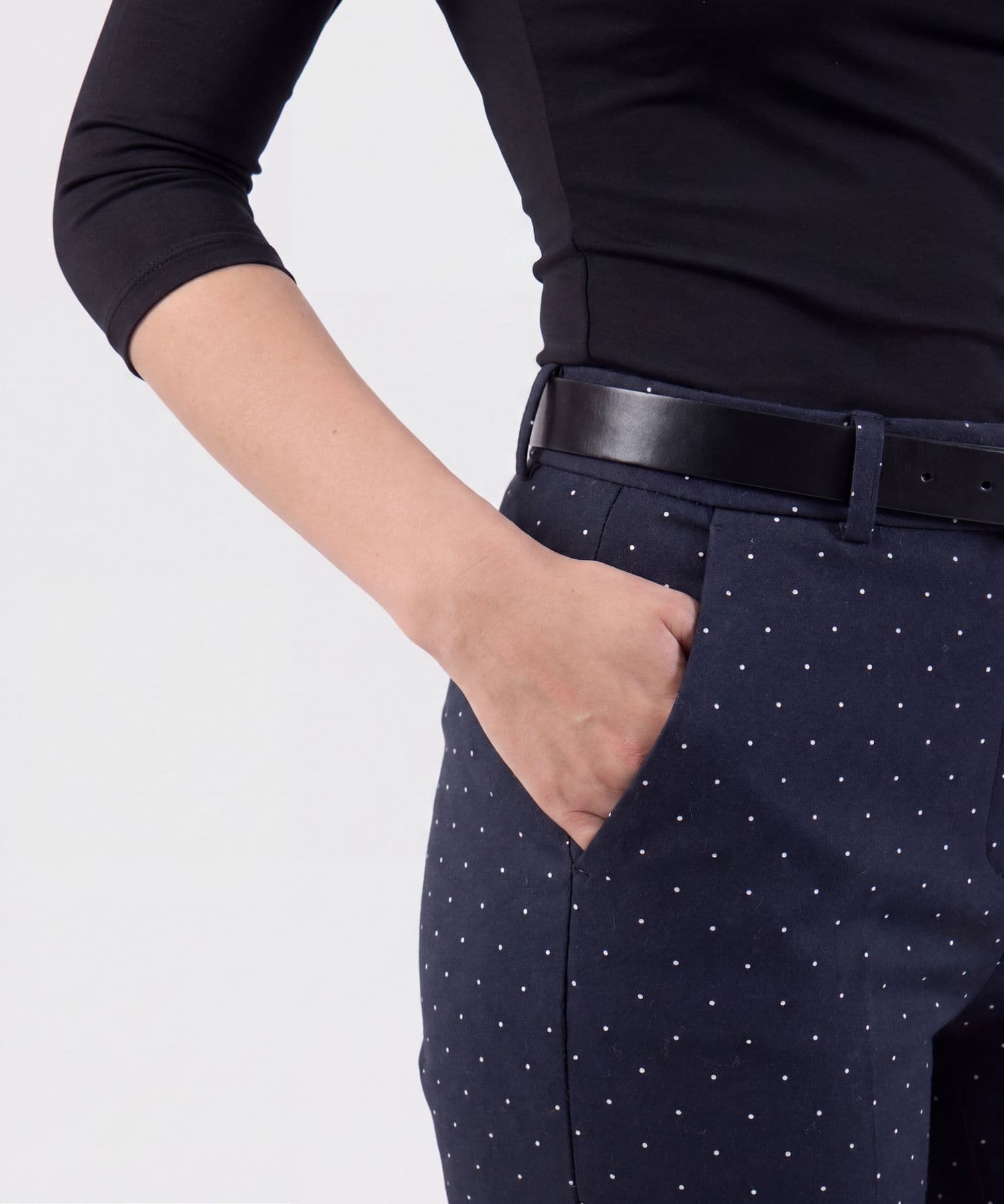 Pantalón Dalia Fluido negro para mujer, vista 3