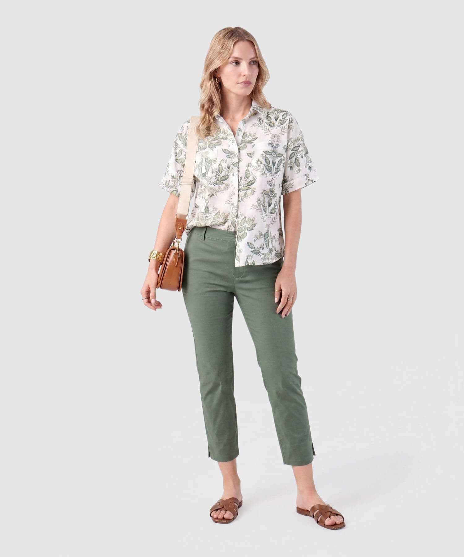 Pantalón Calima de Noche verde oliva para mujer, vista 2