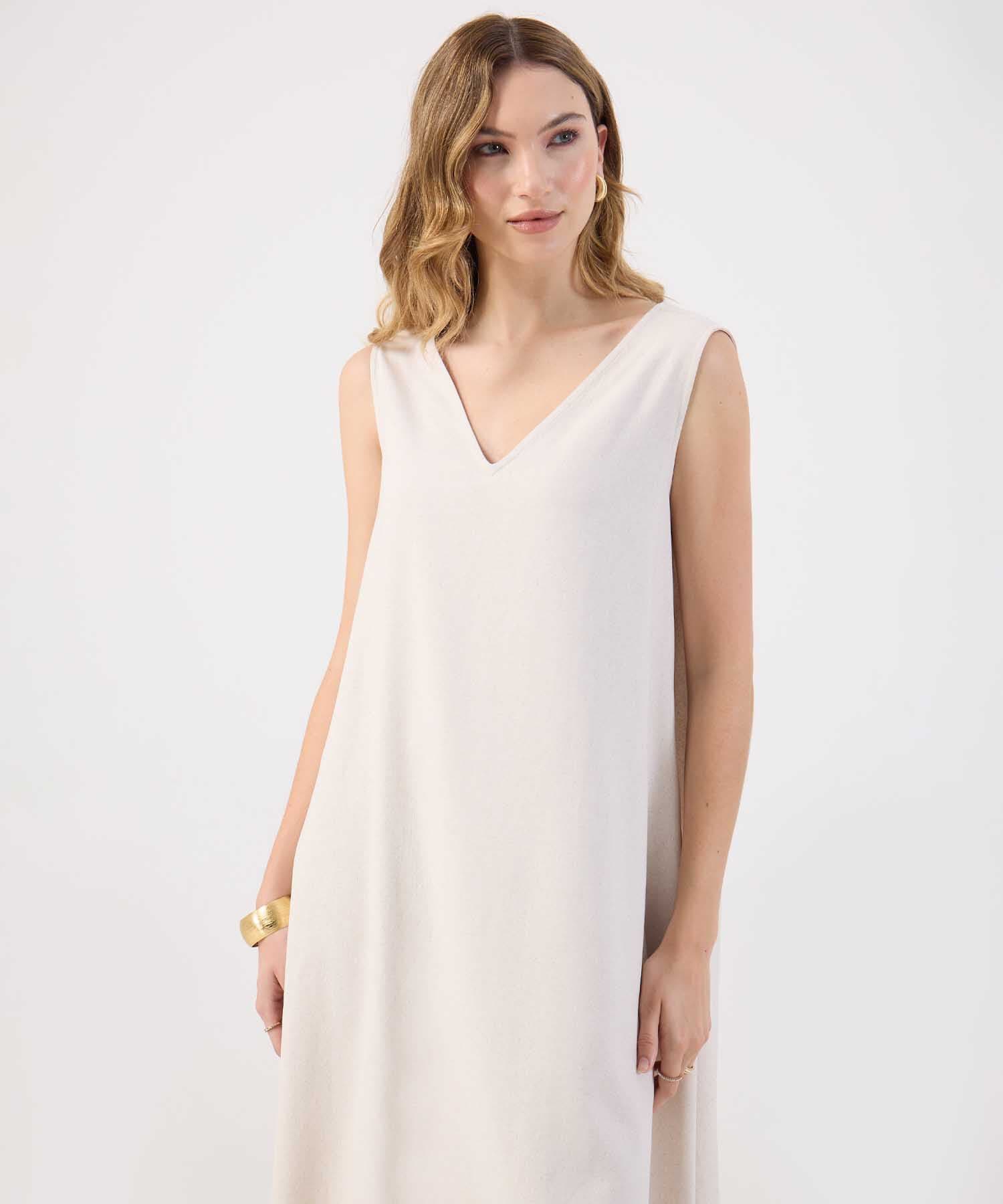 Vestido Sierra Clásico blanco para mujer, vista 2