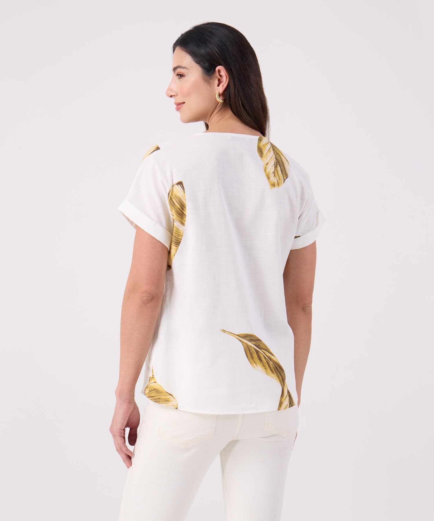 Blusa Guayacán Esencial blanco para mujer, vista 4