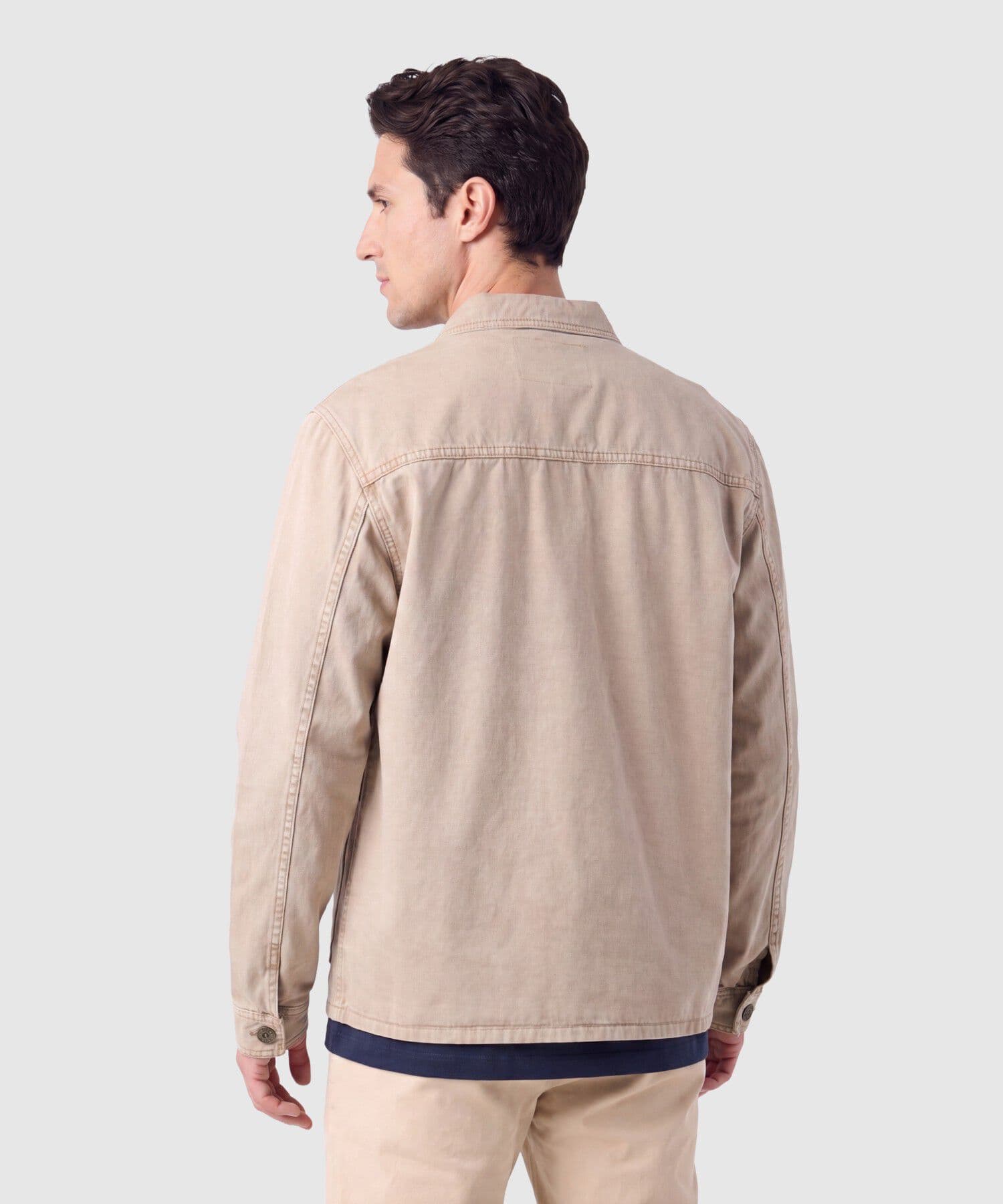 Chaqueta Dorada Suave café para hombre, vista 4