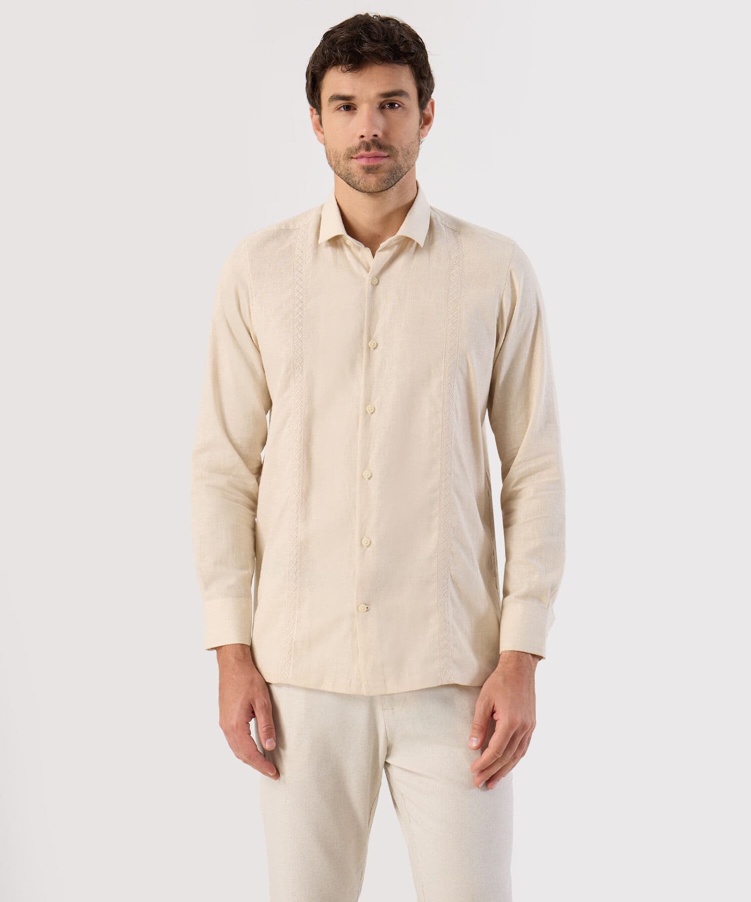 Camisa Dorada Minimalista arena para hombre, vista principal