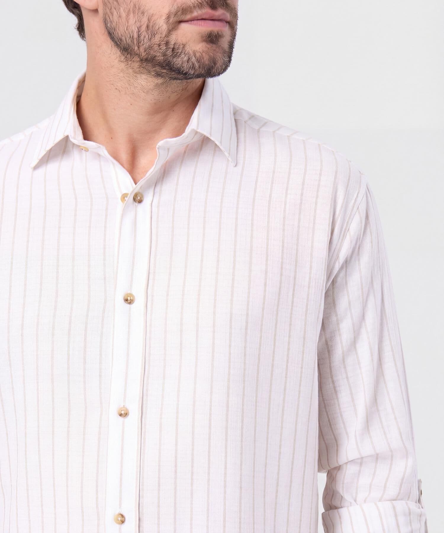 Camisa Litoral de Viaje blanco para hombre, vista 3