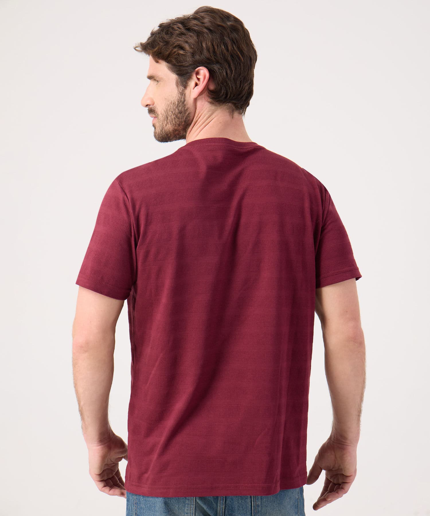 Camiseta Ámbar Minimalista arena para hombre, vista 4
