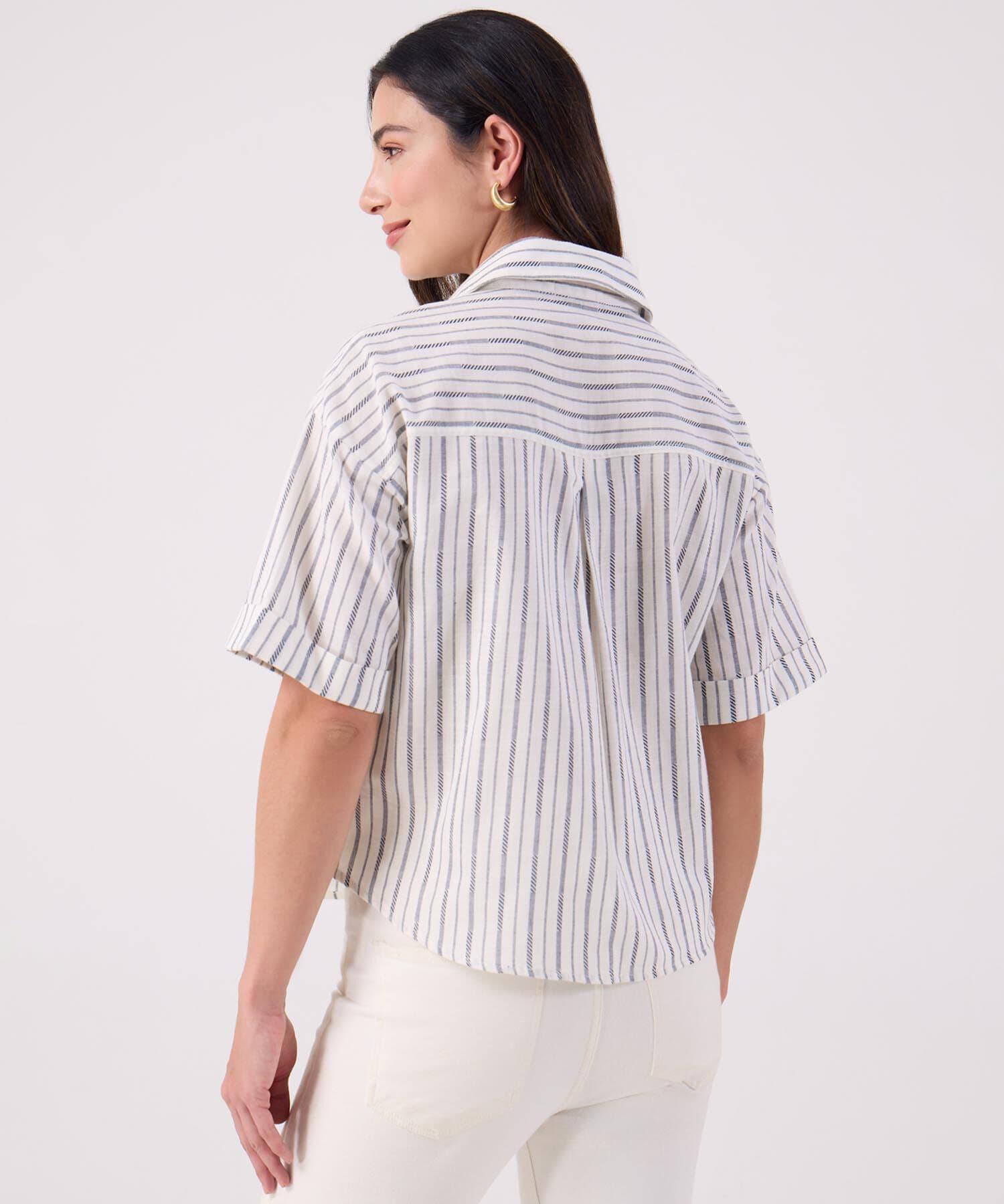 Camisa Guayacán Contemporáneo blanco para mujer, vista 4
