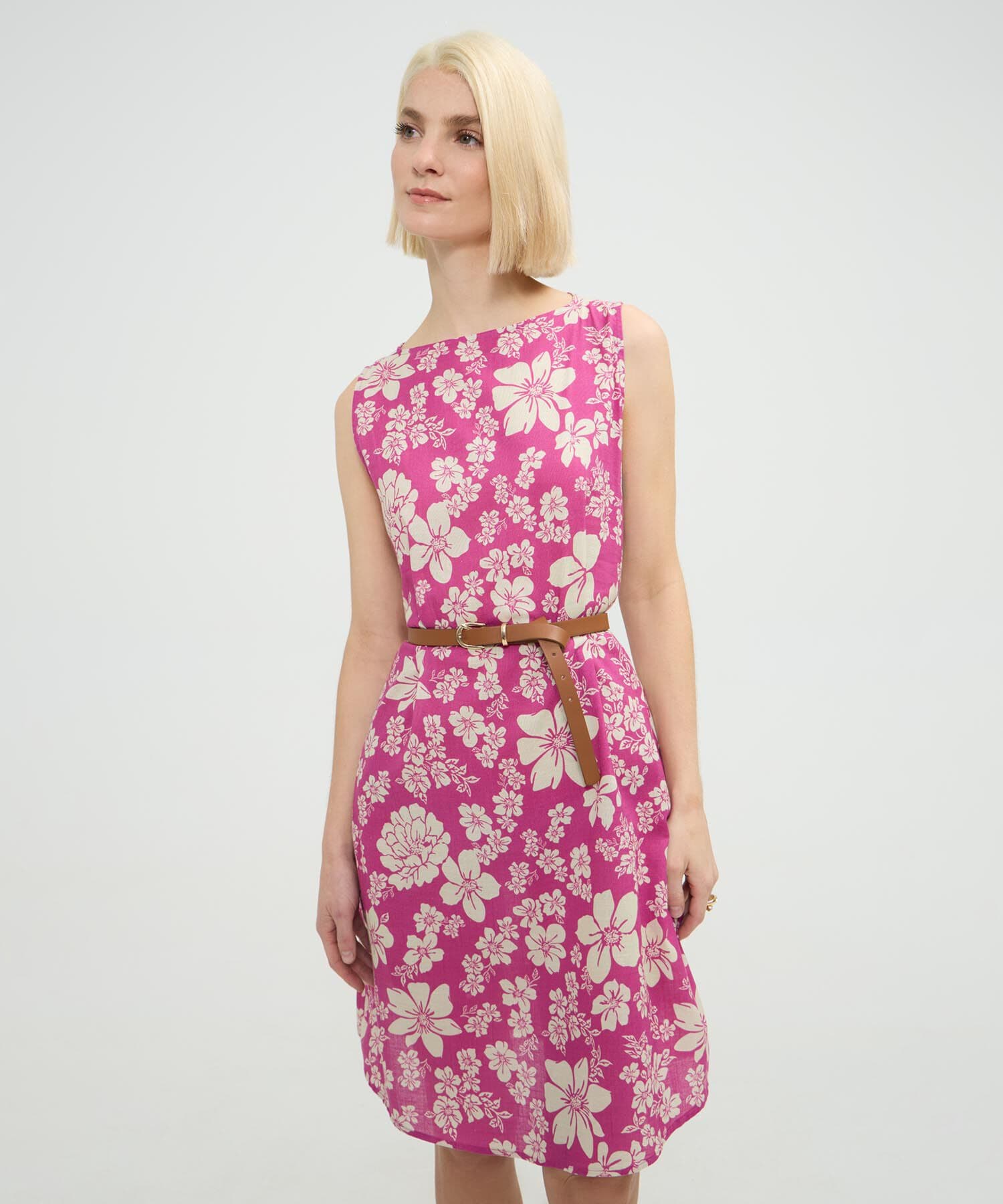 Vestido Elisa Edición Lino rosa empolvado para mujer, vista 2