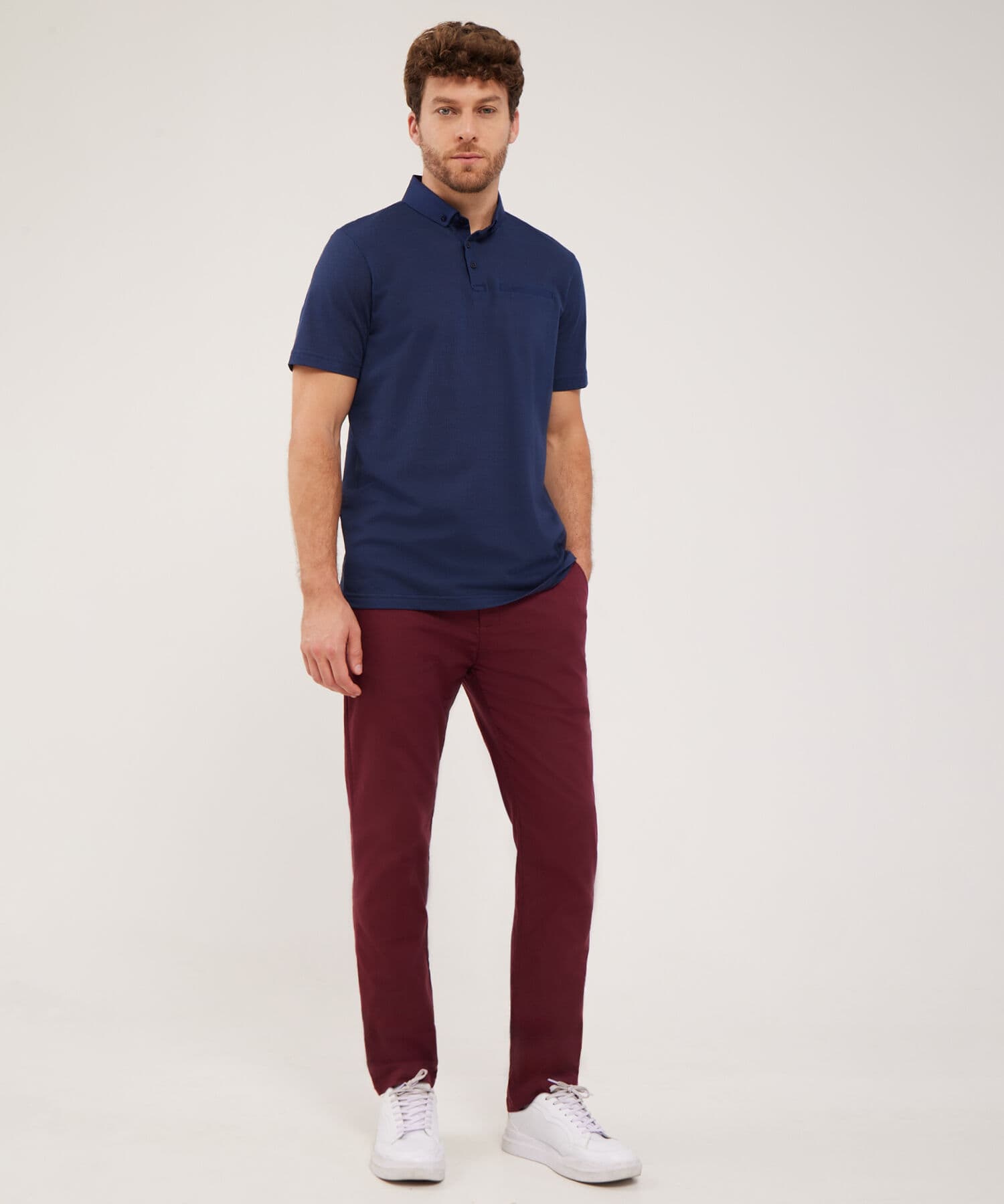 Pantalón Salina Minimalista verde oliva para hombre, vista principal
