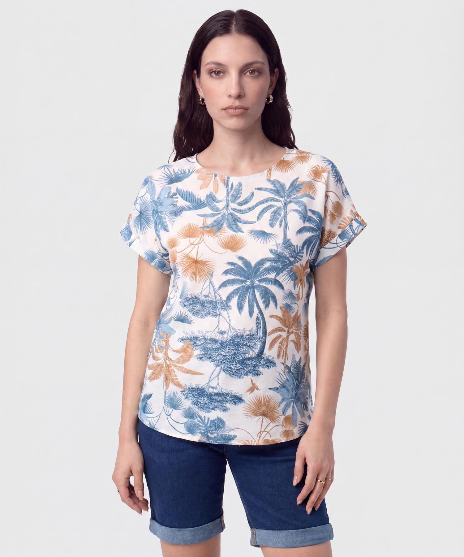 Blusa Sabana Ligero azul marino para mujer, vista principal