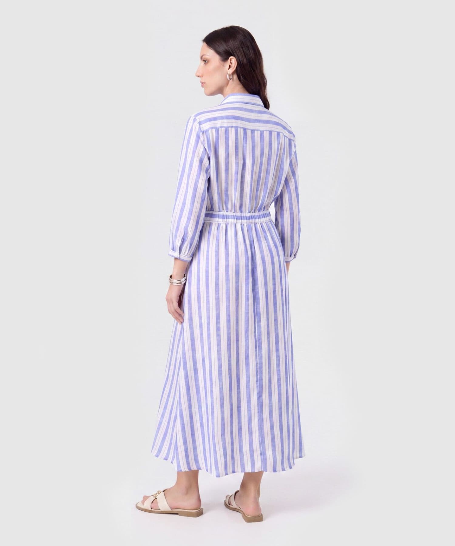 Vestido Niebla Texturizado azul marino para mujer, vista 3