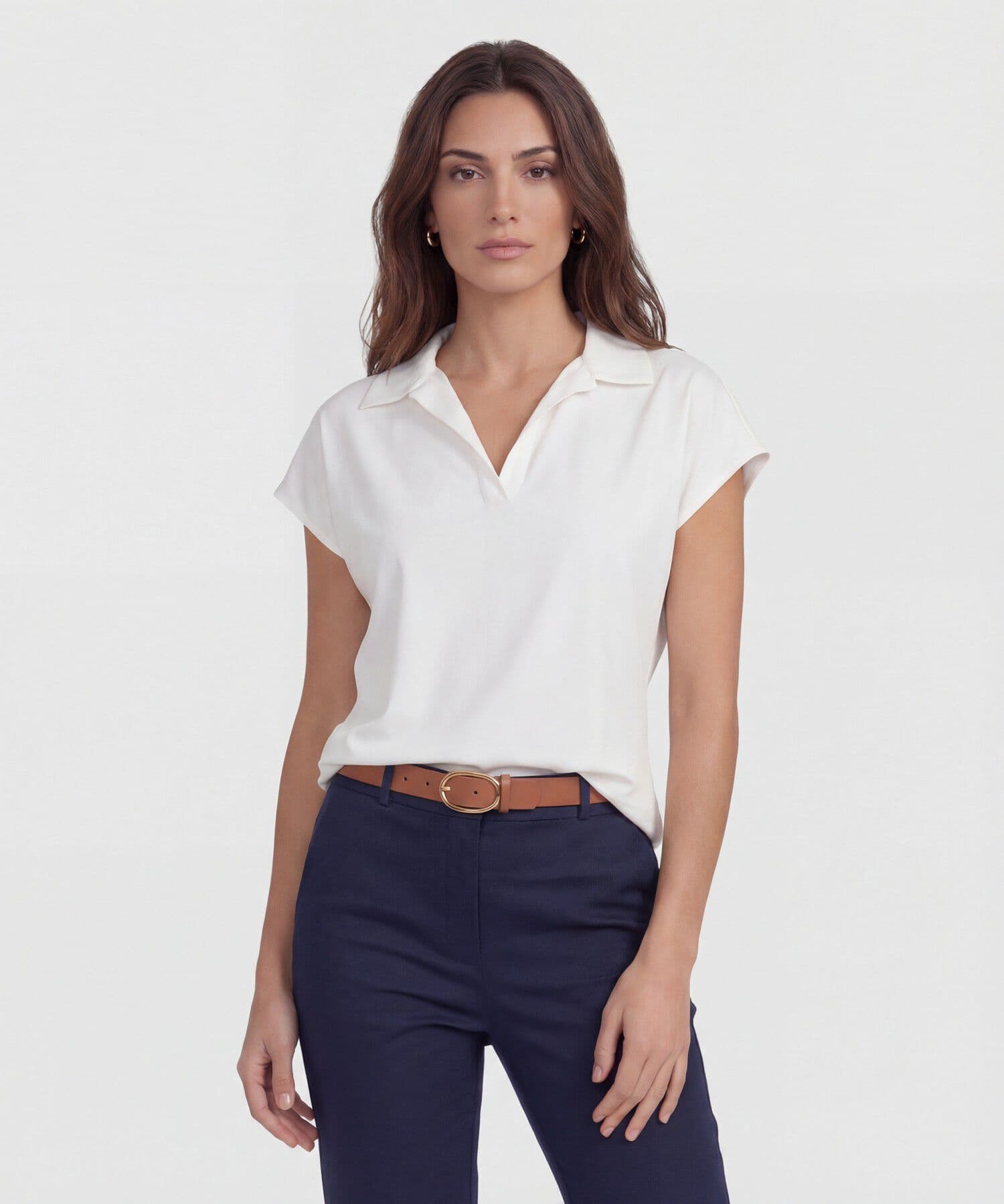 Blusa Ámbar Edición Índigo blanco para mujer, vista principal