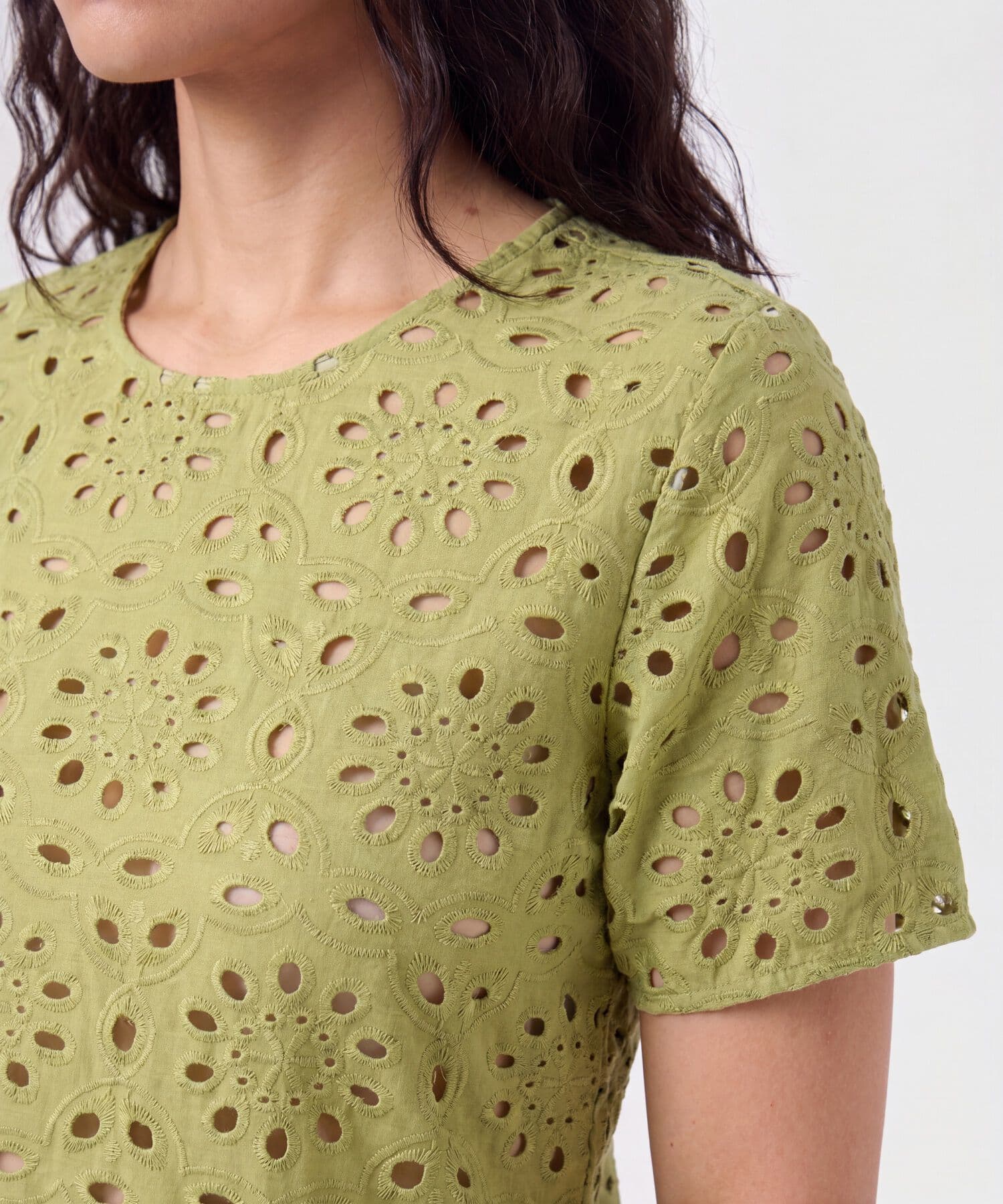 Blusa Litoral Urbano verde oliva para mujer, vista 3