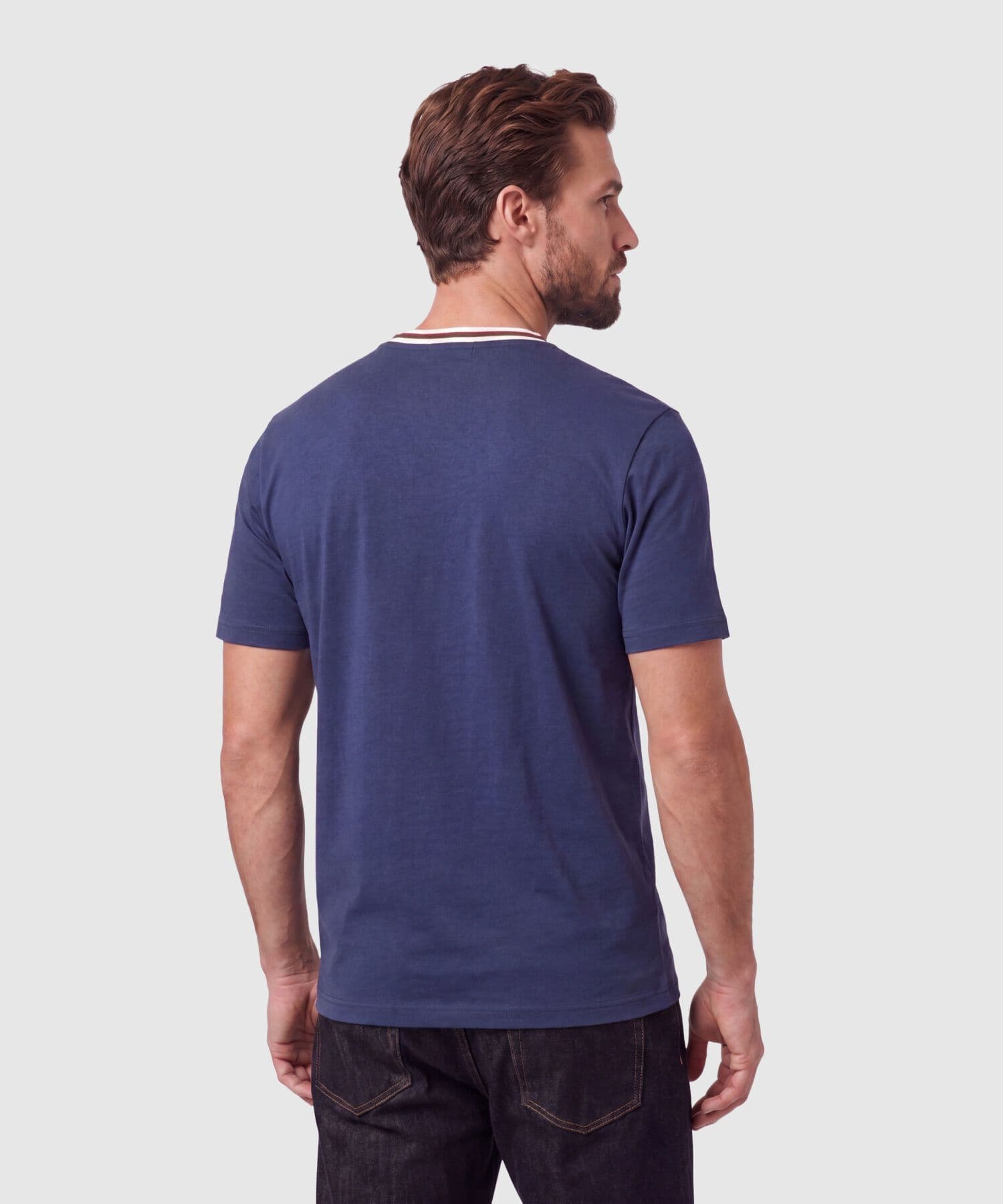 Camiseta Alba Texturizado azul marino para hombre, vista 4