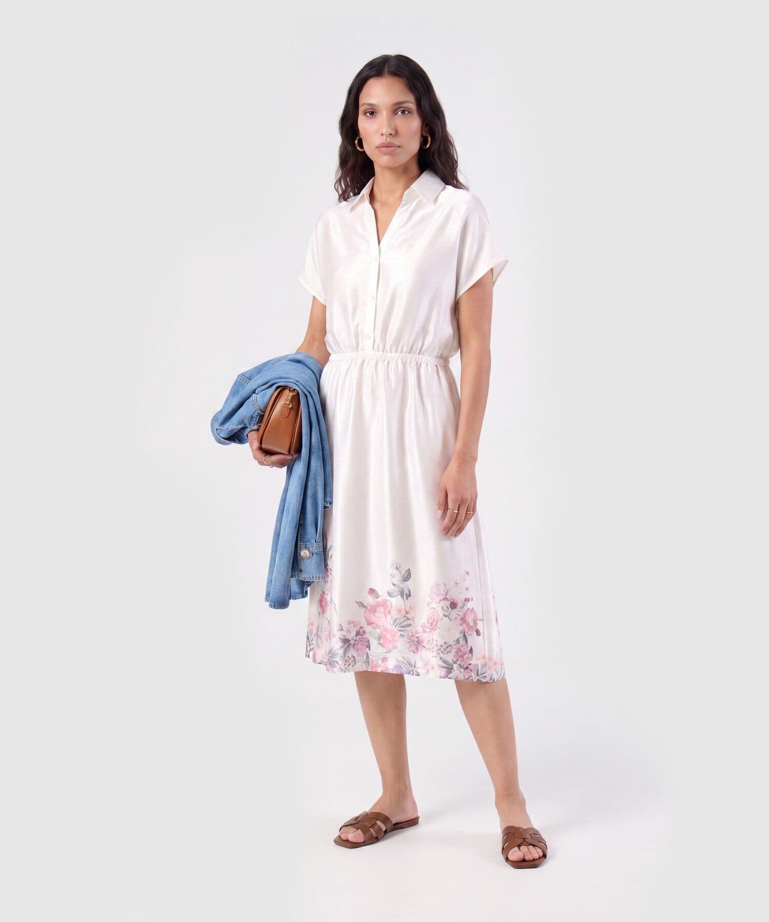 Vestido Salina Clásico blanco para mujer, vista principal