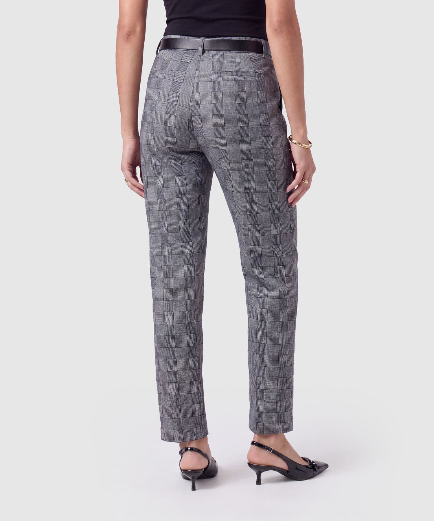 Pantalón Carmín Fluido gris humo para mujer, vista 4