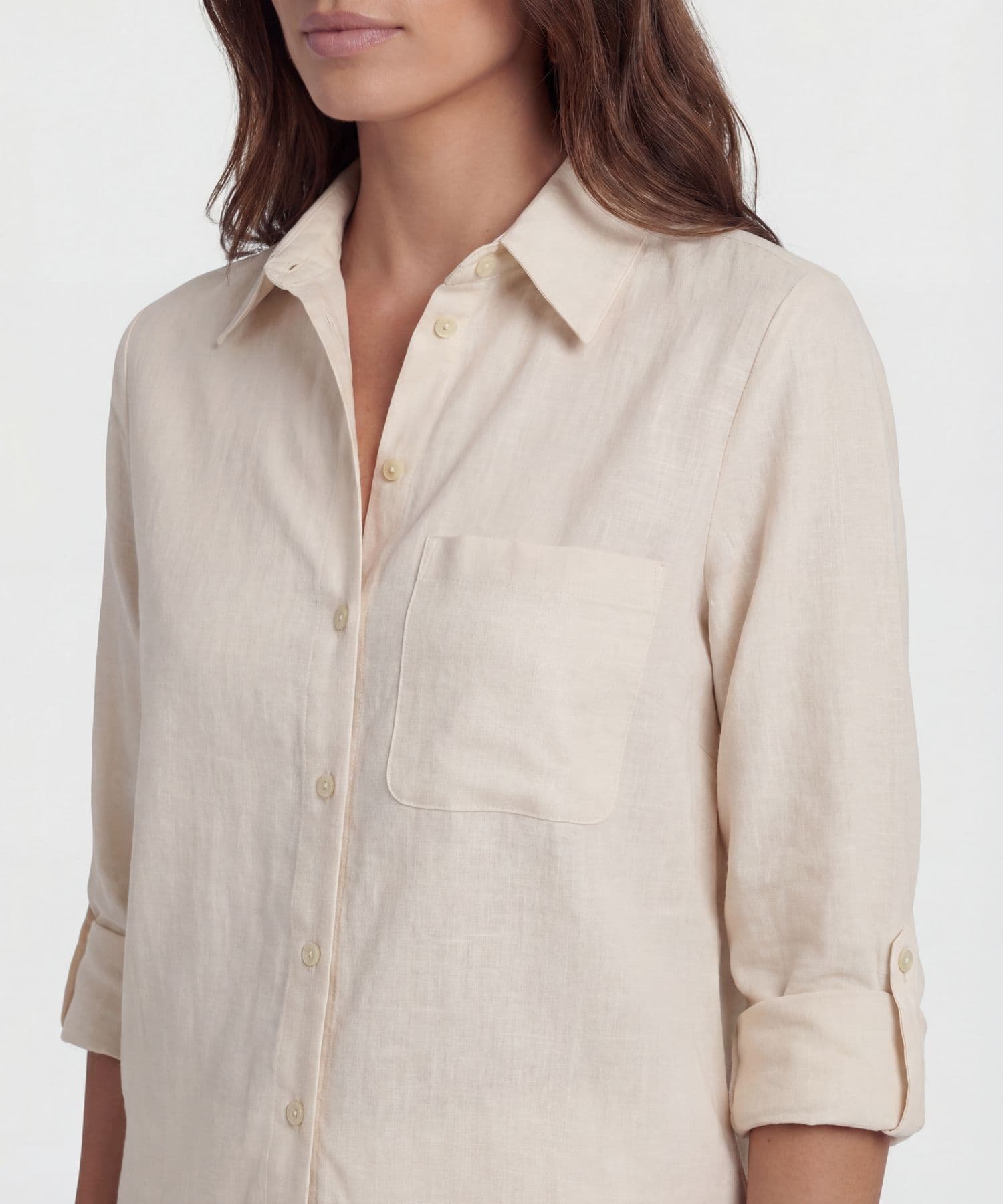 Camisa Azahar Natural arena para mujer, vista 3