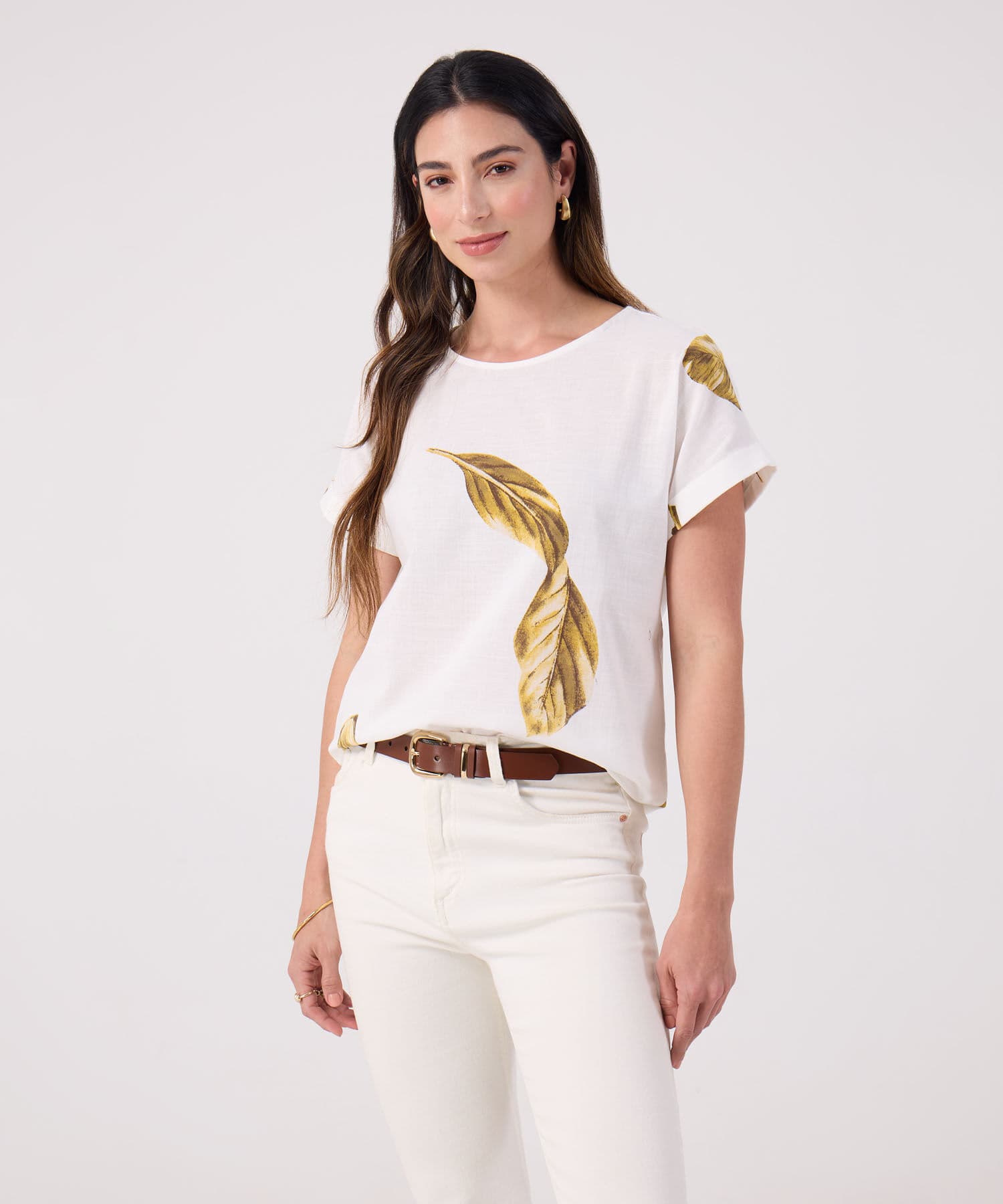 Blusa Guayacán Esencial blanco para mujer, vista principal