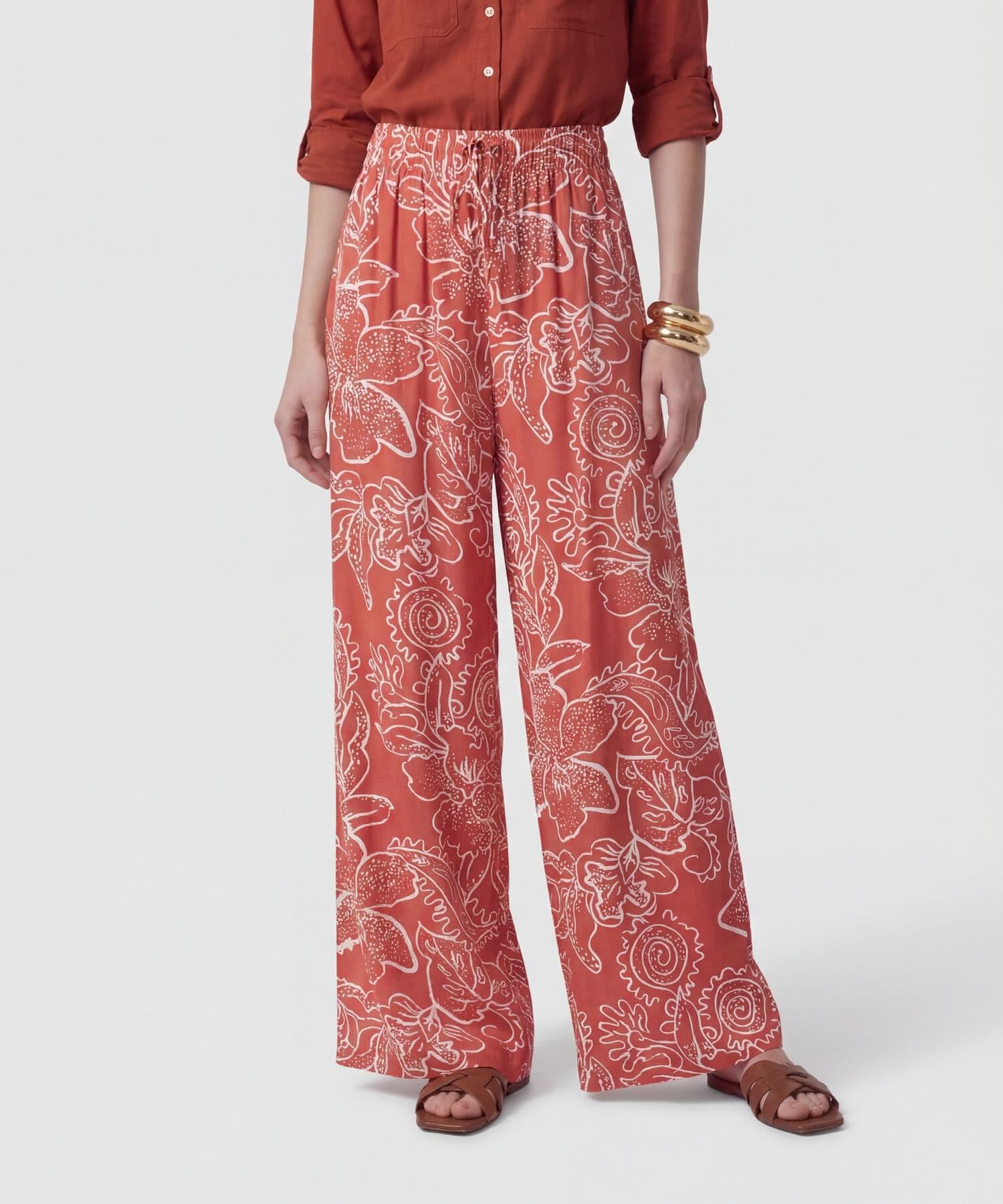 Pantalón Orquídea de Día naranja para mujer, vista principal