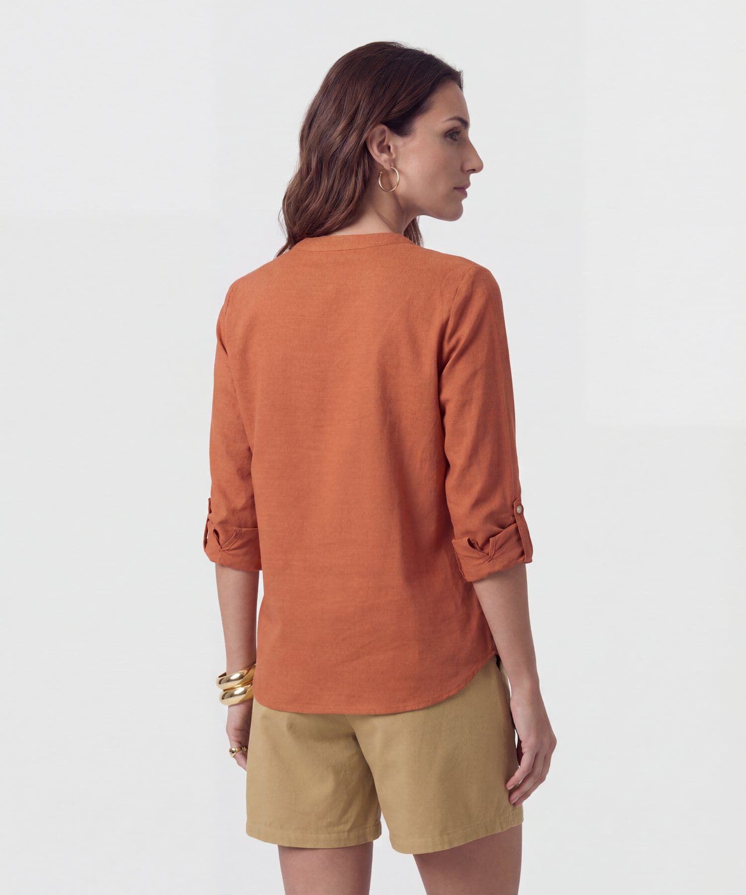 Blusa Serena Natural naranja para mujer, vista 4