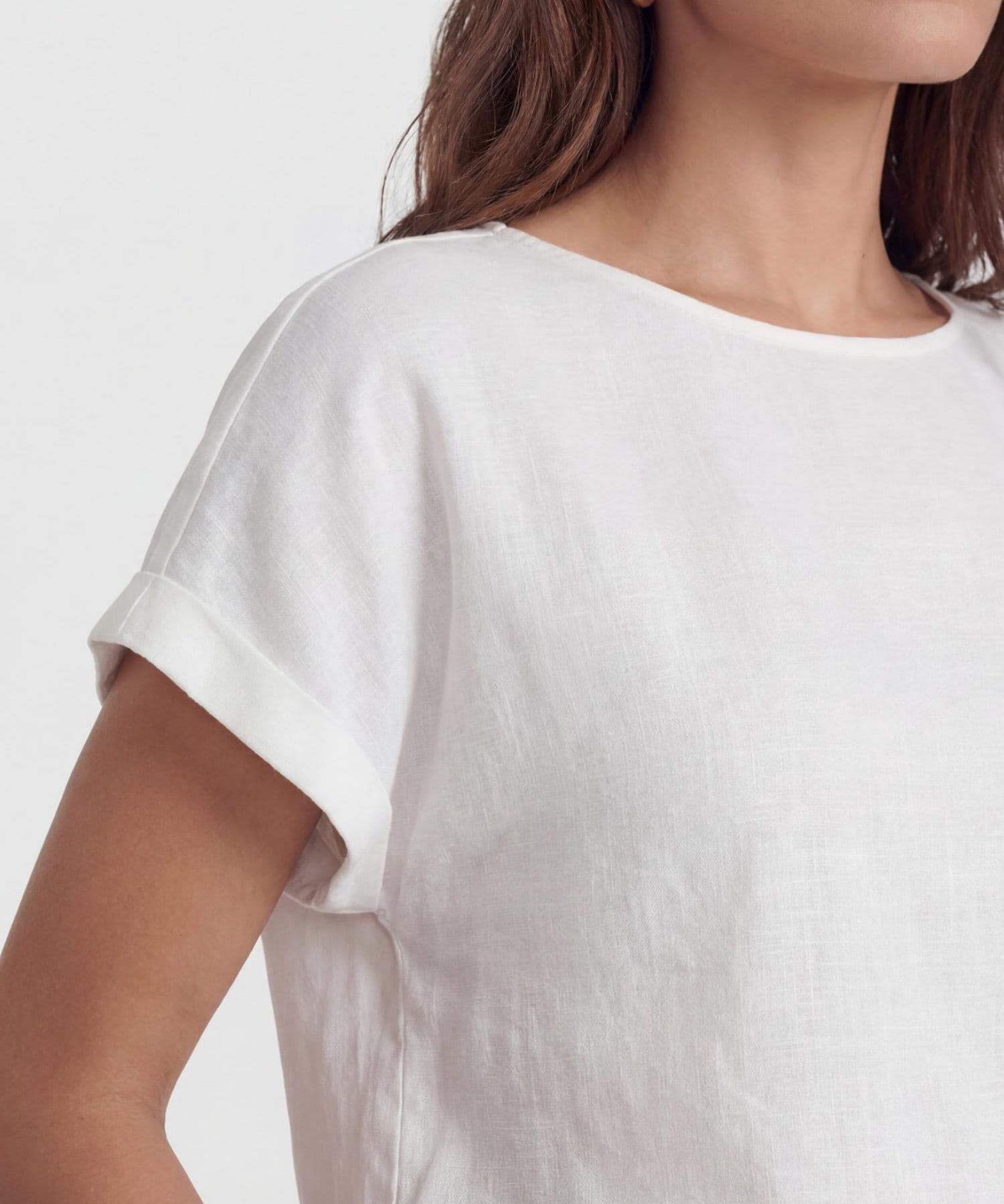 Blusa Horizonte Urbano blanco para mujer, vista 3