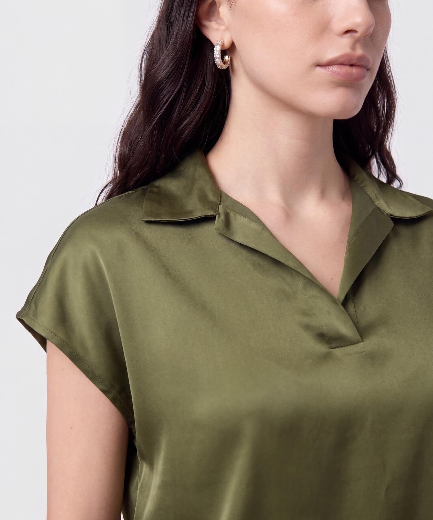 Blusa Renata Ligero verde oliva para mujer, vista 3