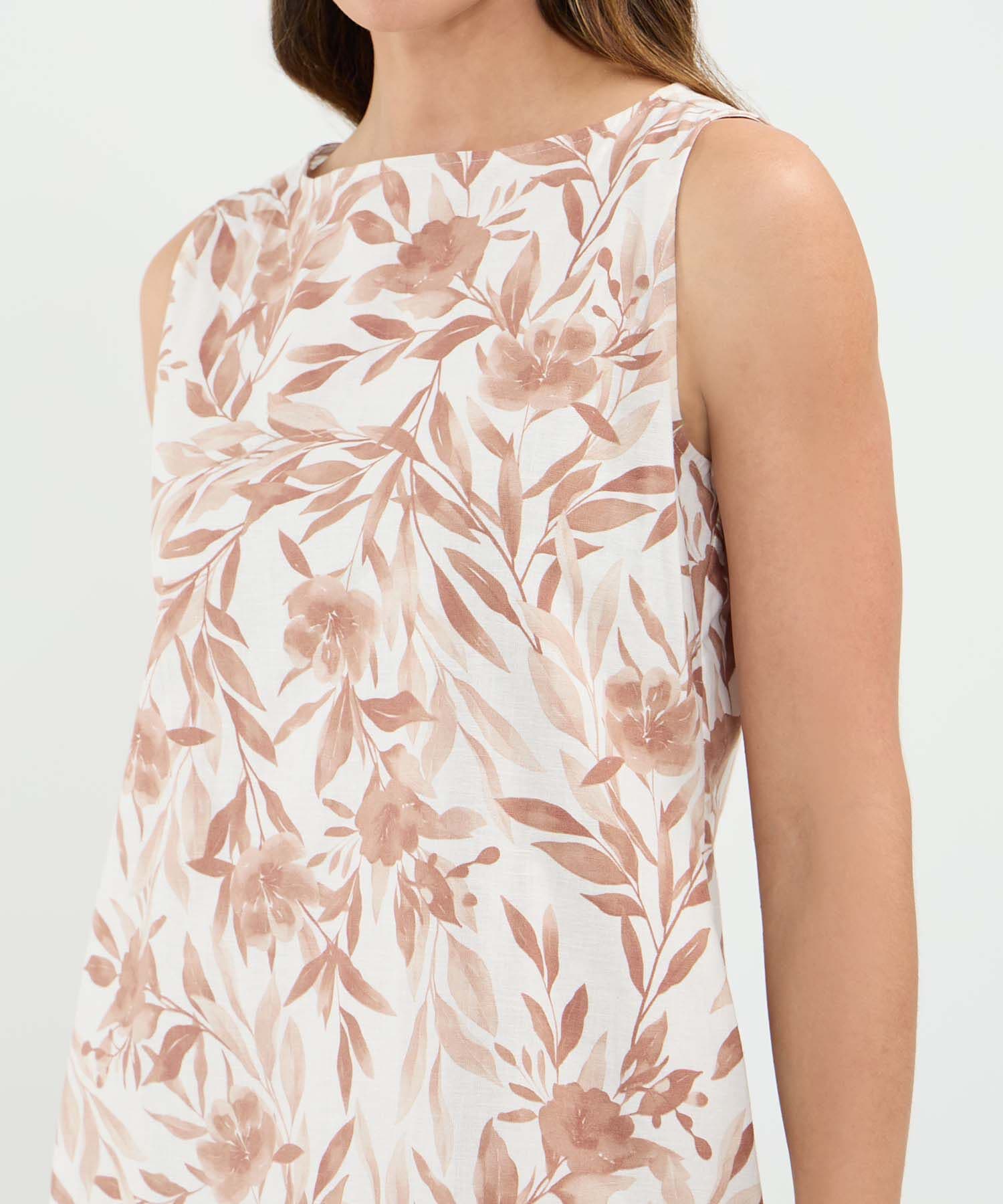 Vestido Río Sastre café para mujer, vista 3