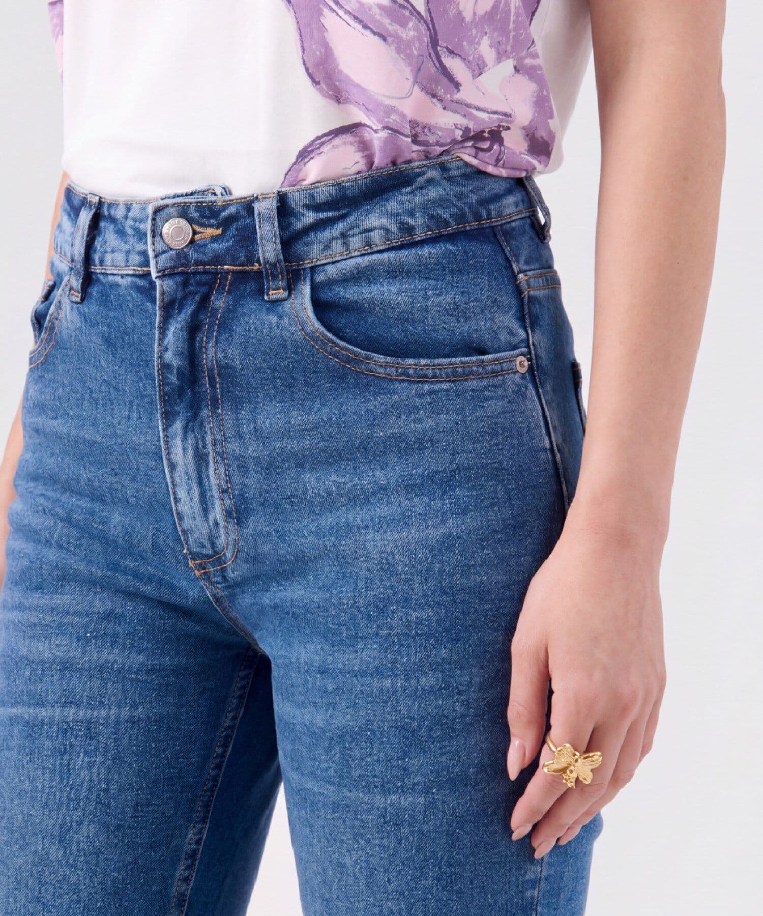 Jean Elisa Fluido azul marino para mujer, vista 3