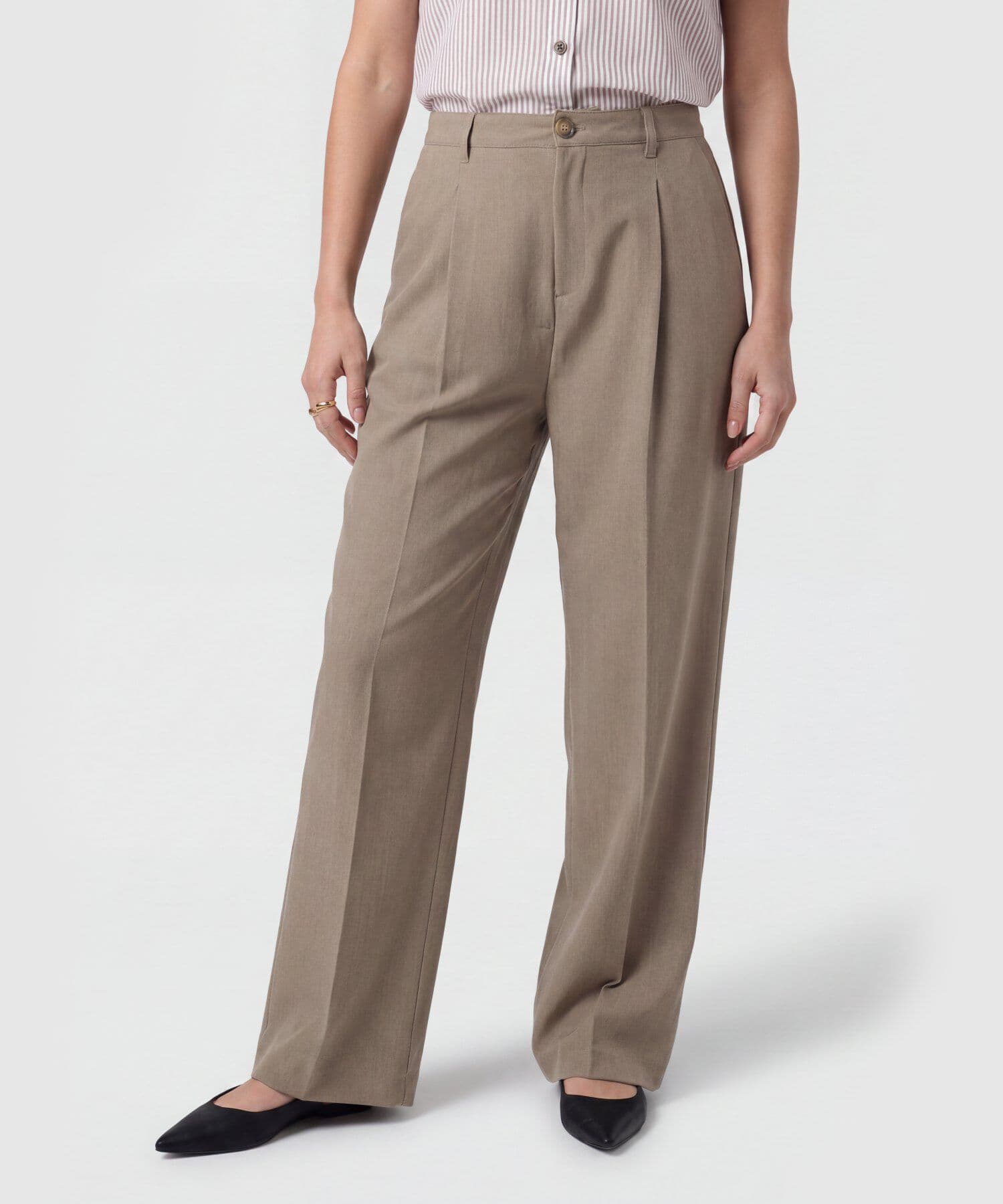 Pantalón Cauce Natural café para mujer, vista principal