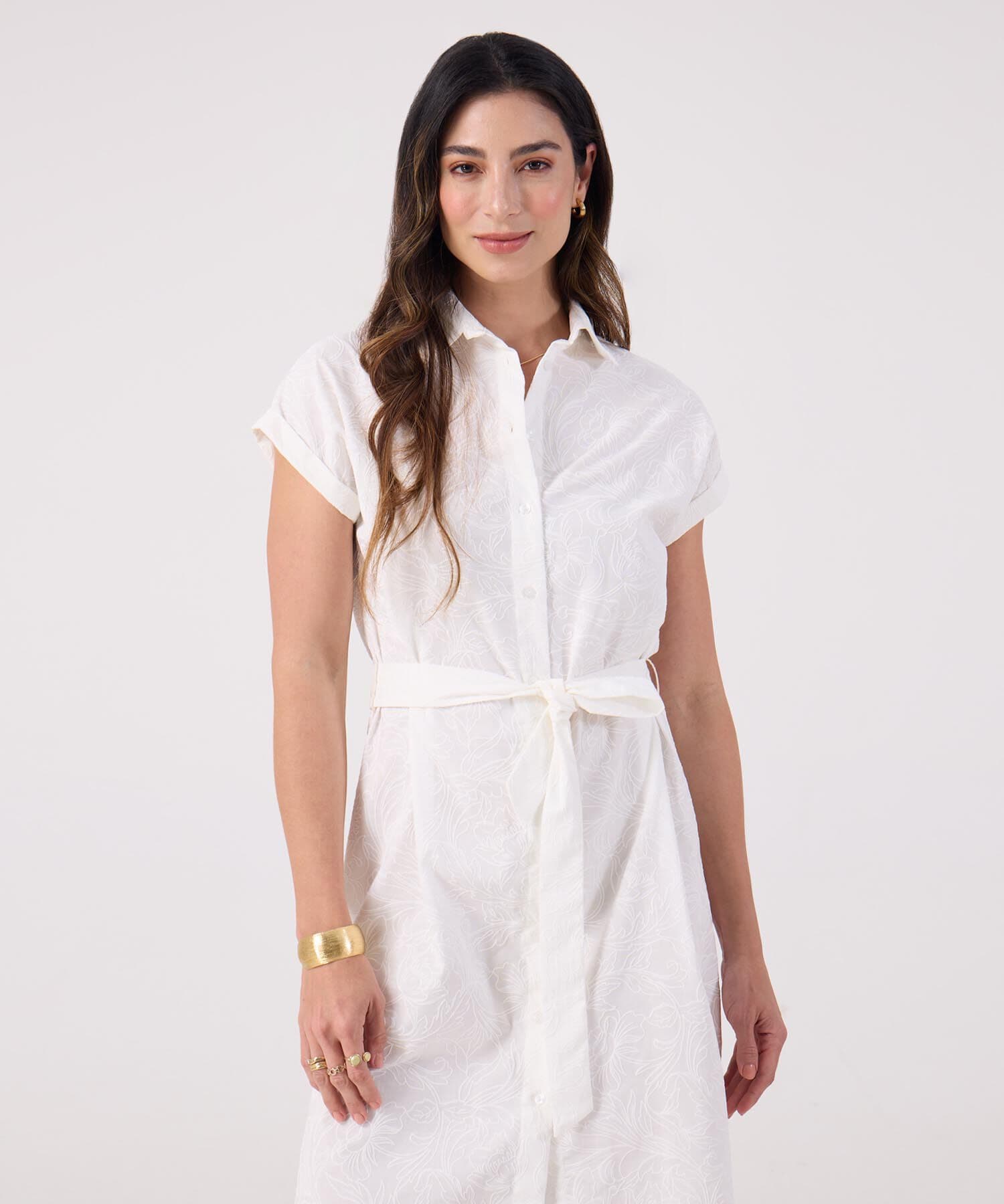 Vestido Renata Edición Índigo blanco para mujer, vista 2