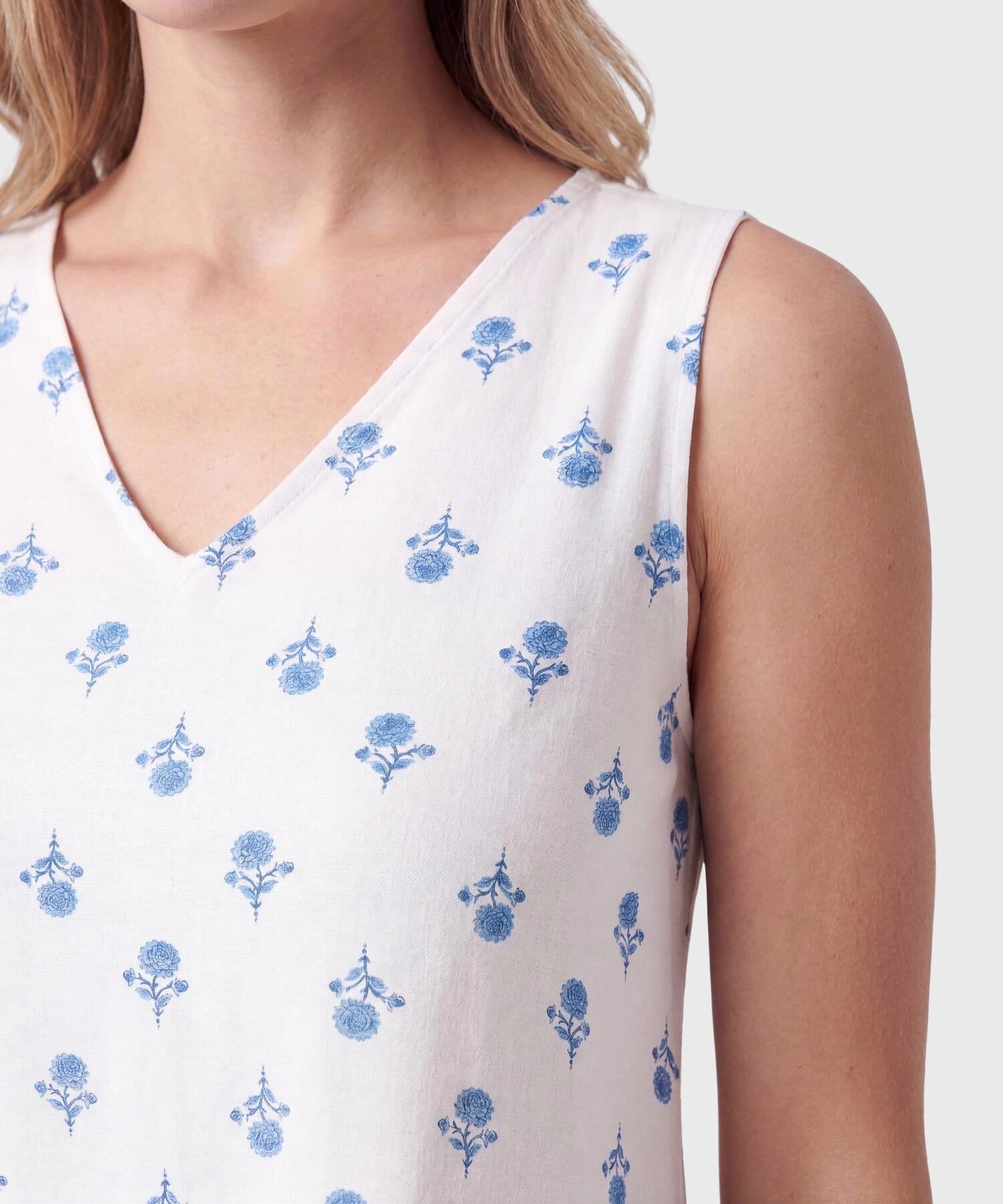 Vestido Andina Relajado blanco para mujer, vista 3