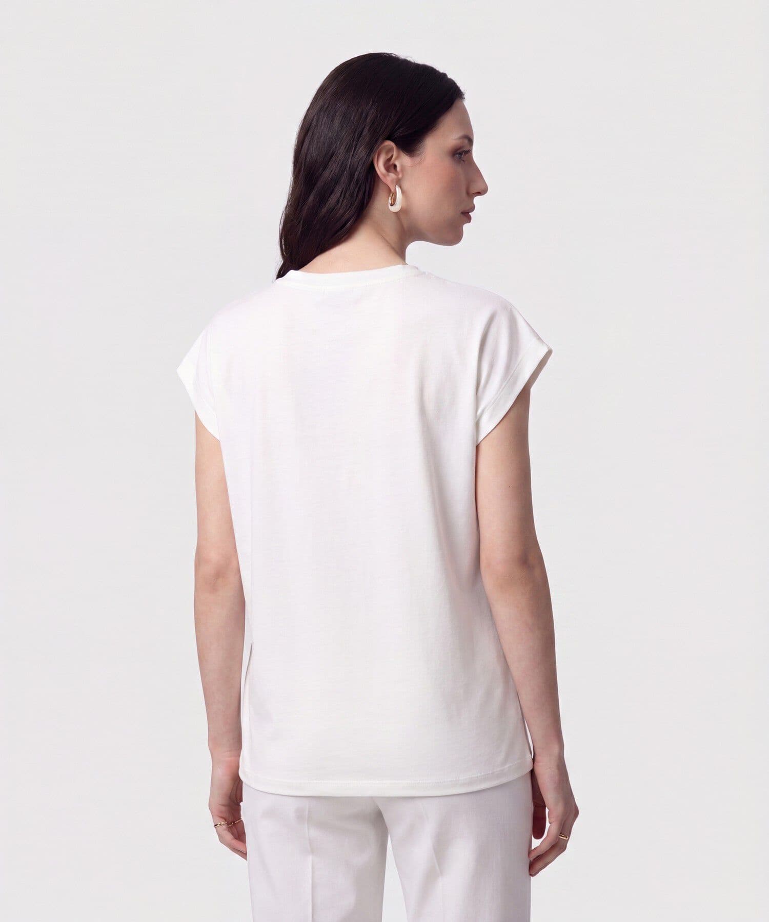 Camiseta Orquídea Ligero blanco para mujer, vista 4